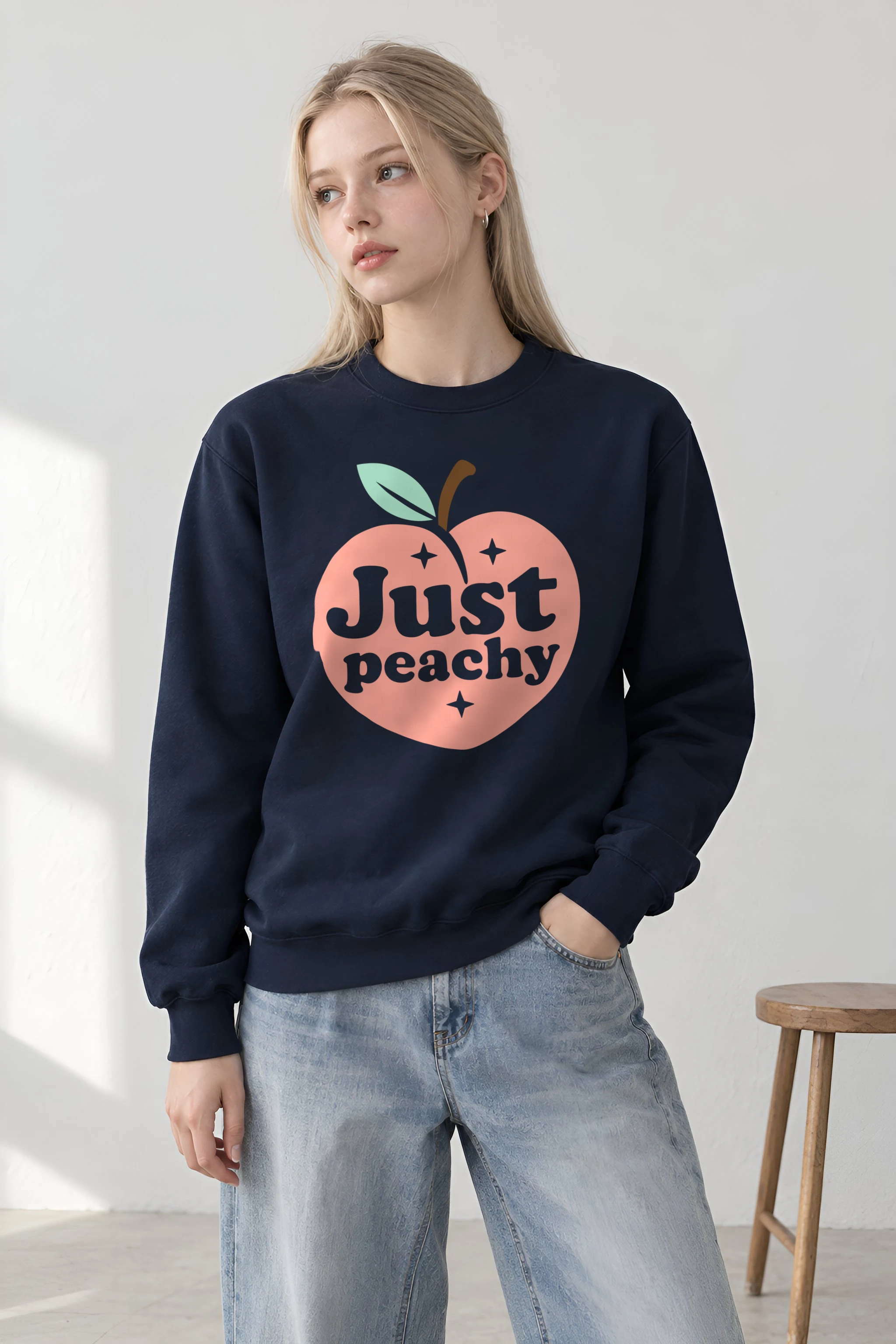 "Peach Leaf Sparkles" 1 Crewneck Sweatshirt