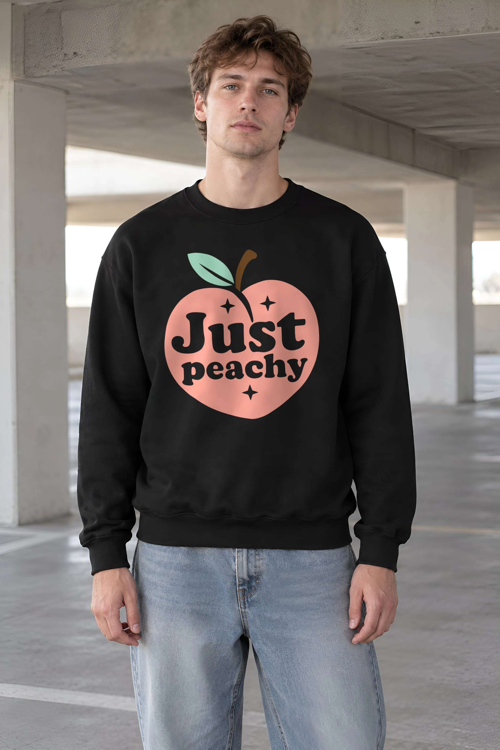 "Peach Leaf Sparkles" 1 Crewneck Sweatshirt