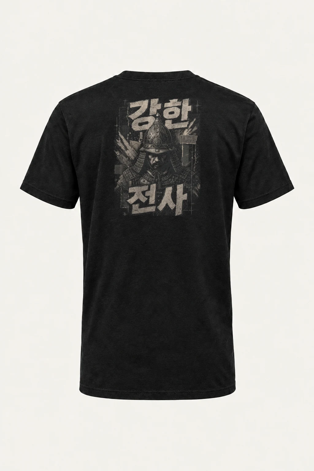 "Peach Samurai Portrait" Heavyweight Unisex Crewneck T-shirt | Gildan 5000