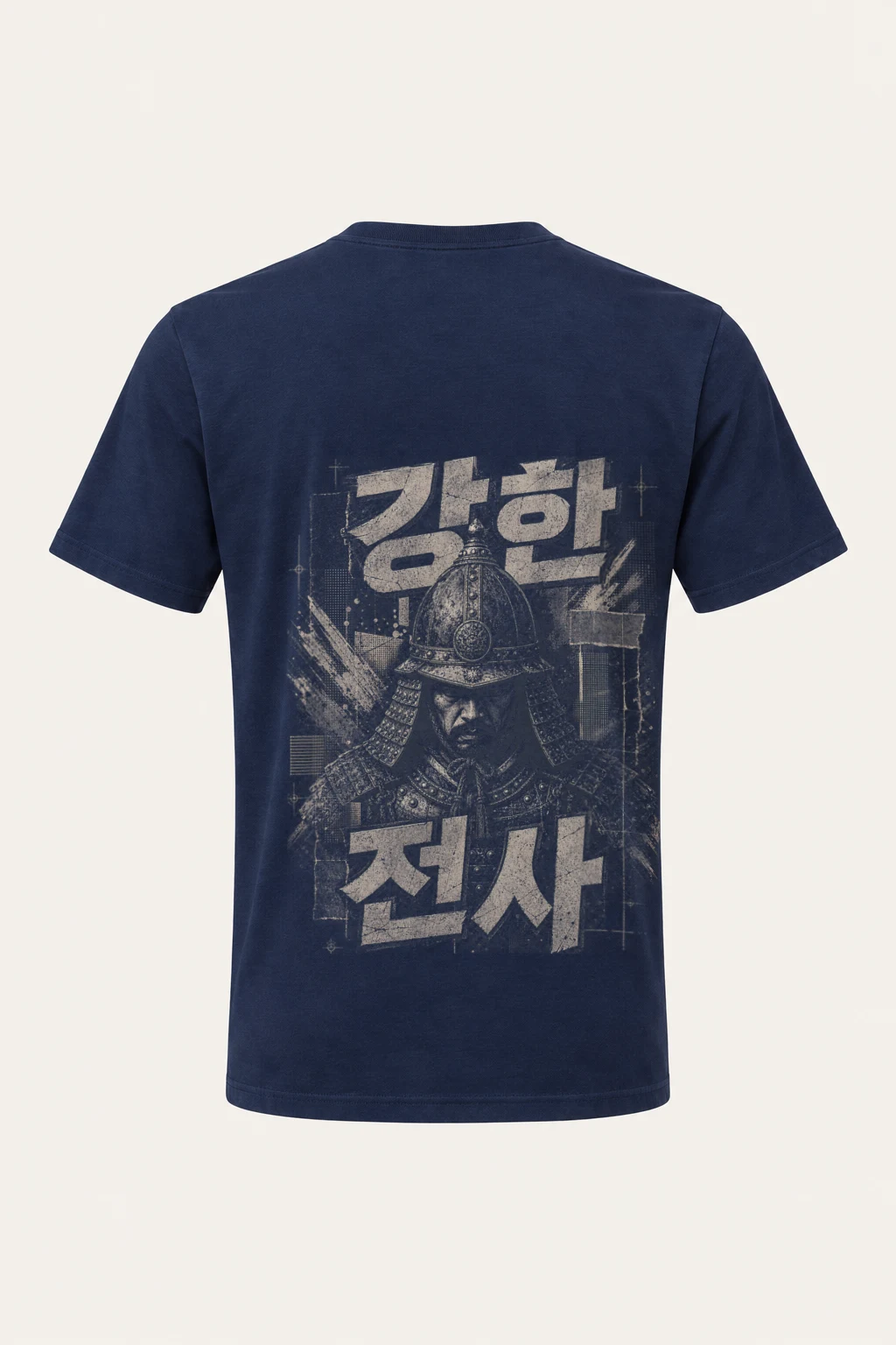 "Peach Samurai Portrait" Heavyweight Unisex Crewneck T-shirt | Gildan 5000