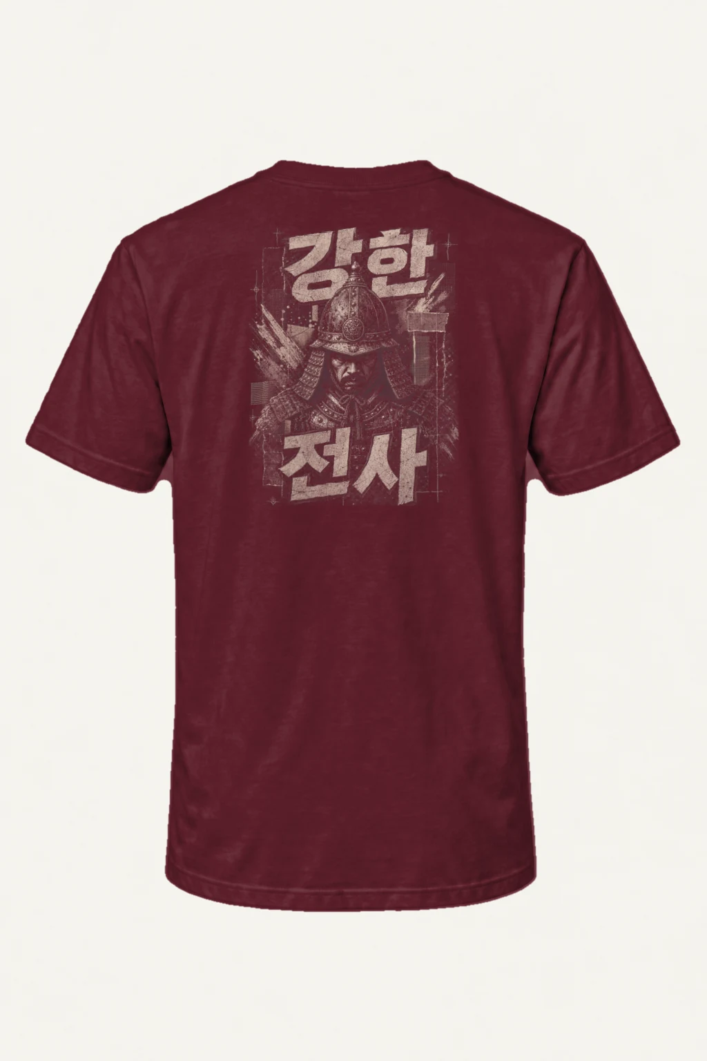 "Peach Samurai Portrait" Heavyweight Unisex Crewneck T-shirt | Gildan 5000