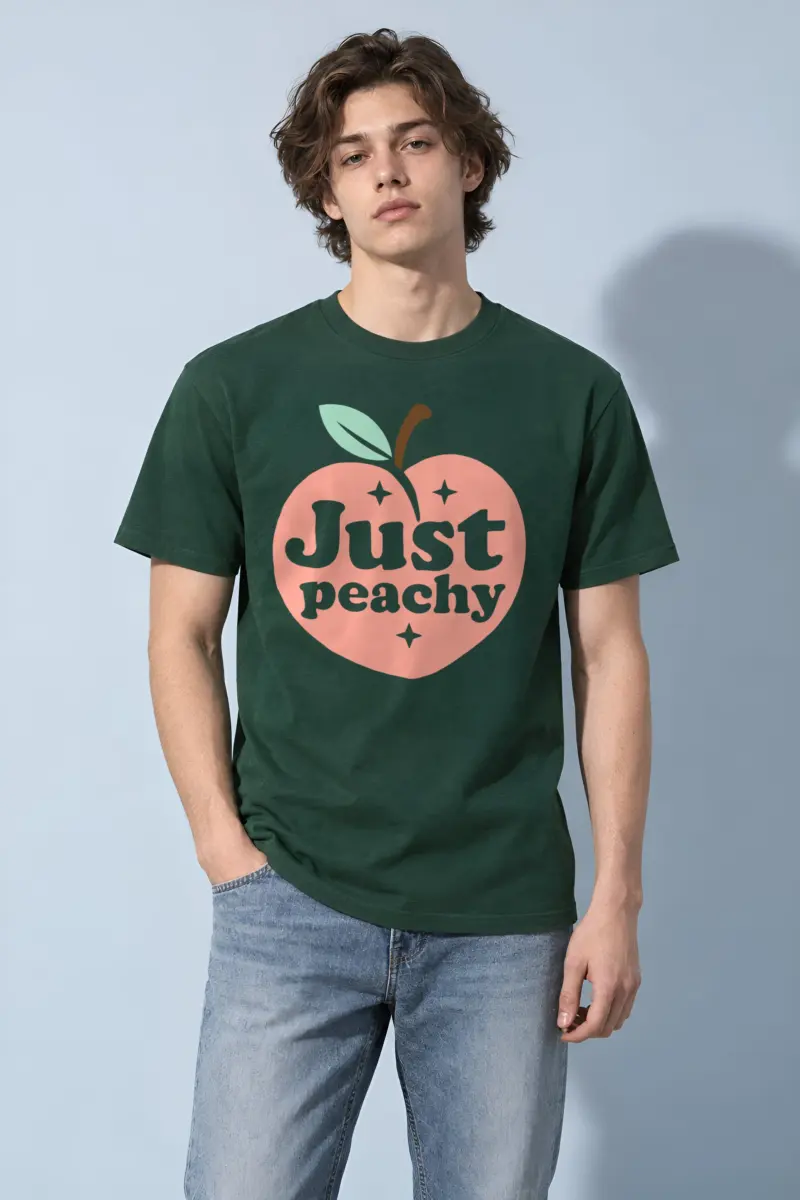 "Peach Sparkle Club" Heavyweight Unisex Crewneck T-shirt