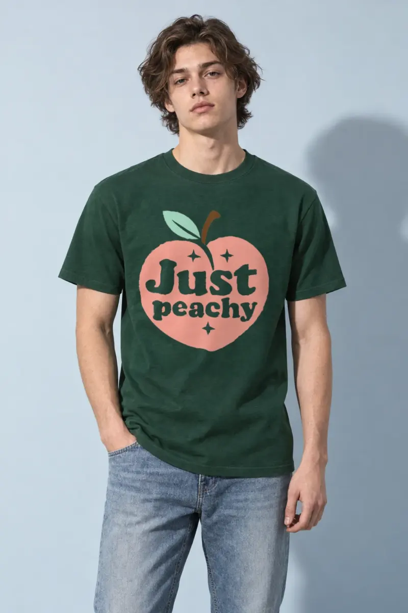 "Peach Sparkle Club" Heavyweight Unisex Crewneck T-shirt