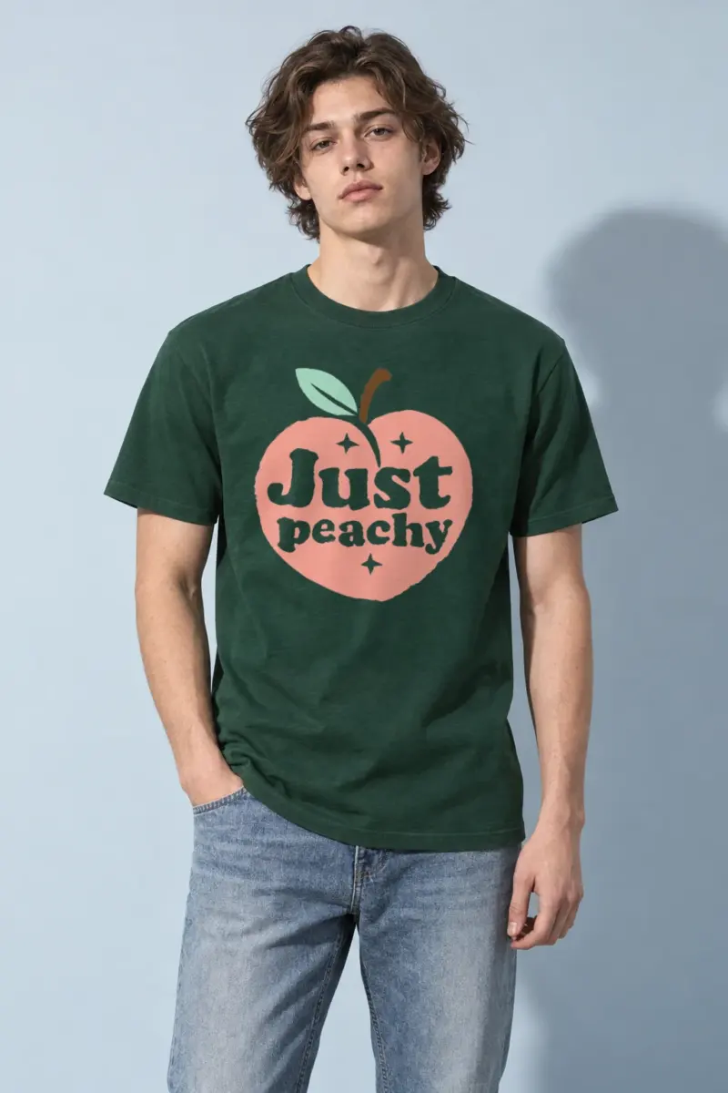 "Peach Sparkle Club" Heavyweight Unisex Crewneck T-shirt
