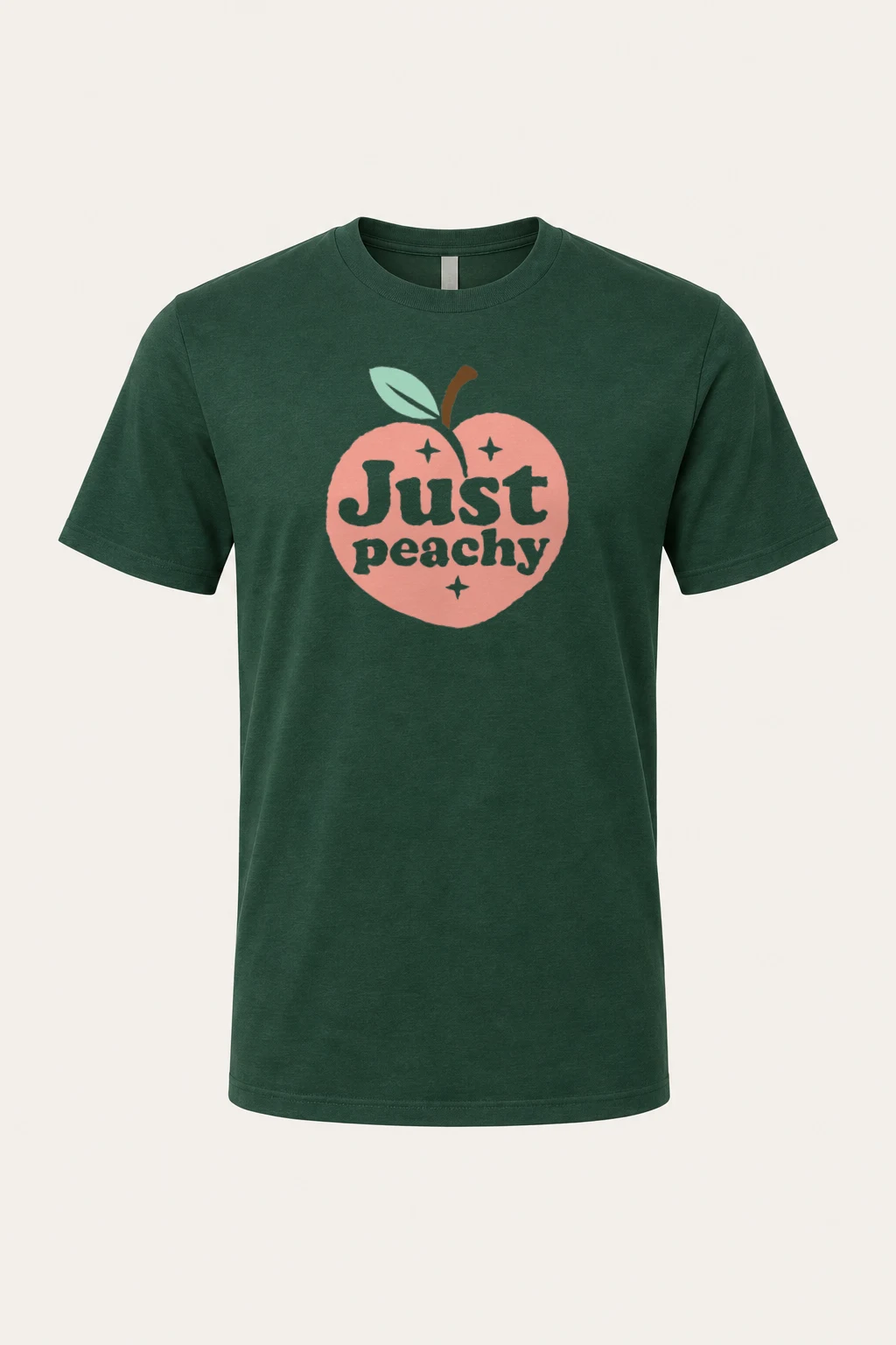 "Peach Sparkle Club" Heavyweight Unisex Crewneck T-shirt | Gildan 5000