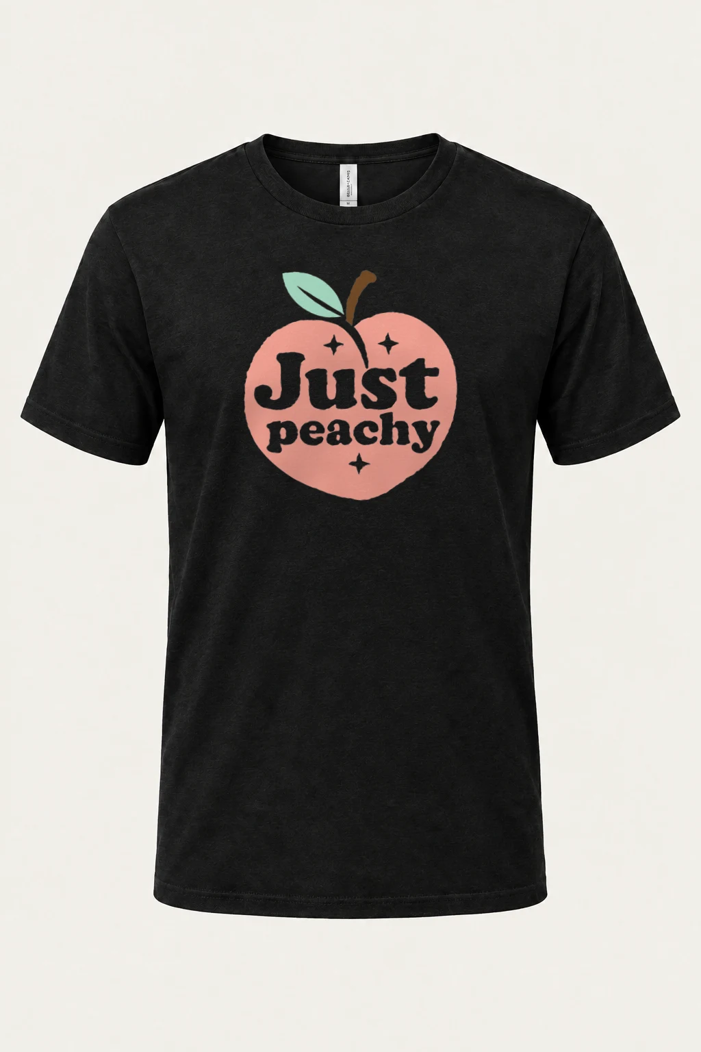 "Peach Sparkle Club" Heavyweight Unisex Crewneck T-shirt | Gildan 5000