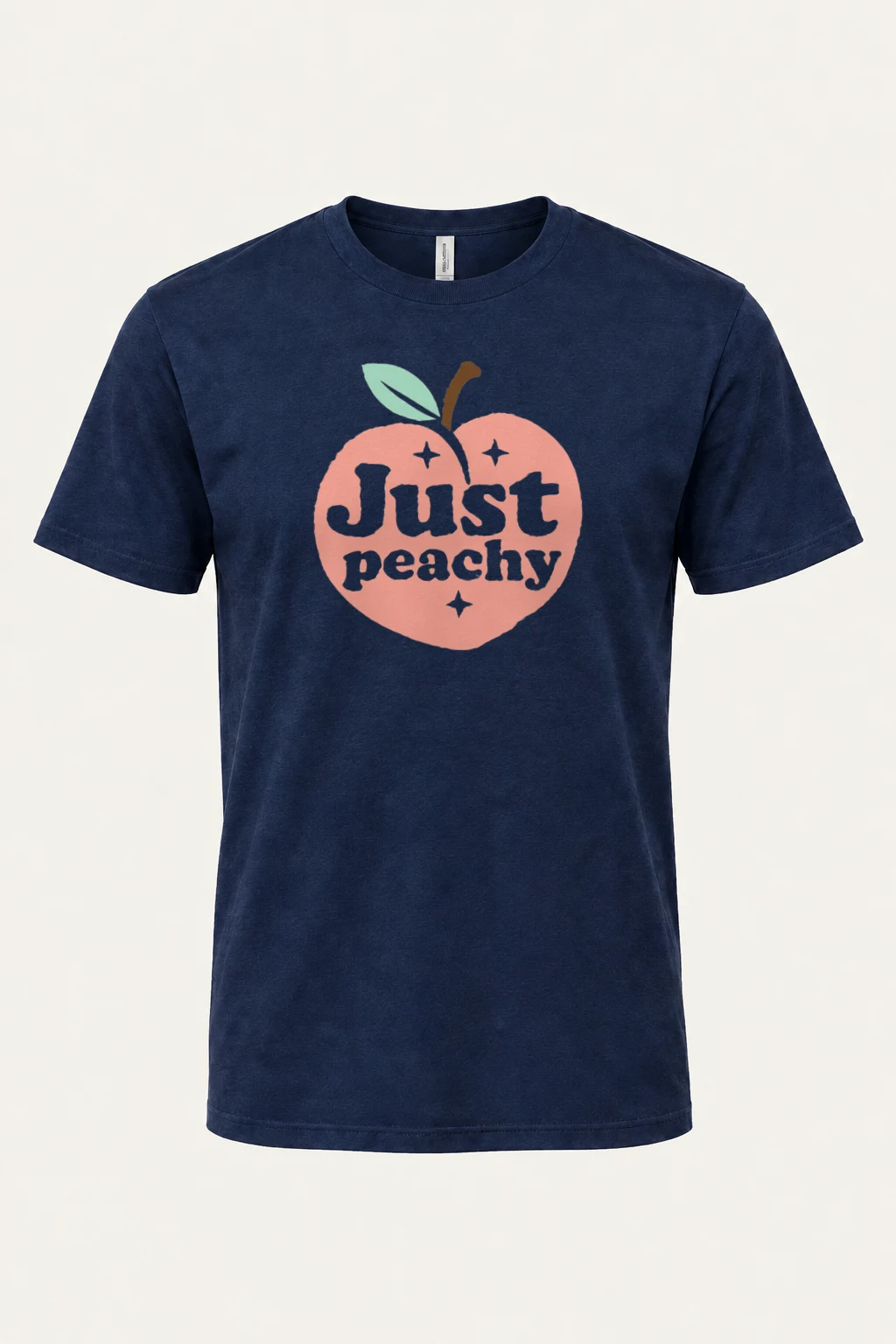 "Peach Sparkle Club" Heavyweight Unisex Crewneck T-shirt | Gildan 5000