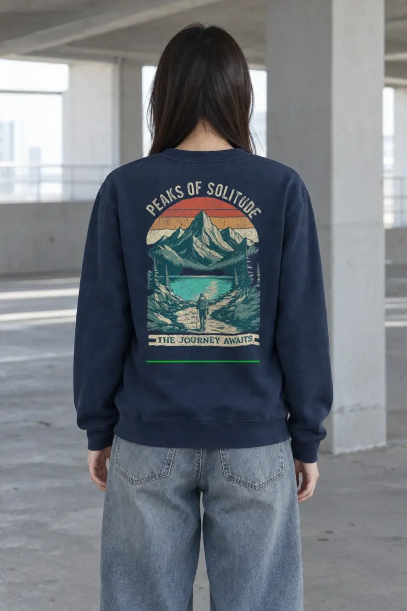 "Peaks Of Solitude" Heavy Blend Unisex Crewneck Sweatshirt | Gildan 18000