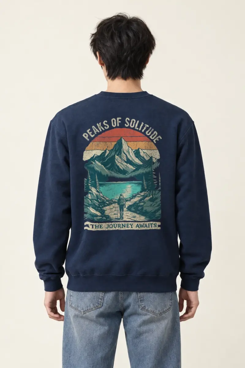 "Peaks Of Solitude" Heavy Blend Unisex Crewneck Sweatshirt | Gildan 18000