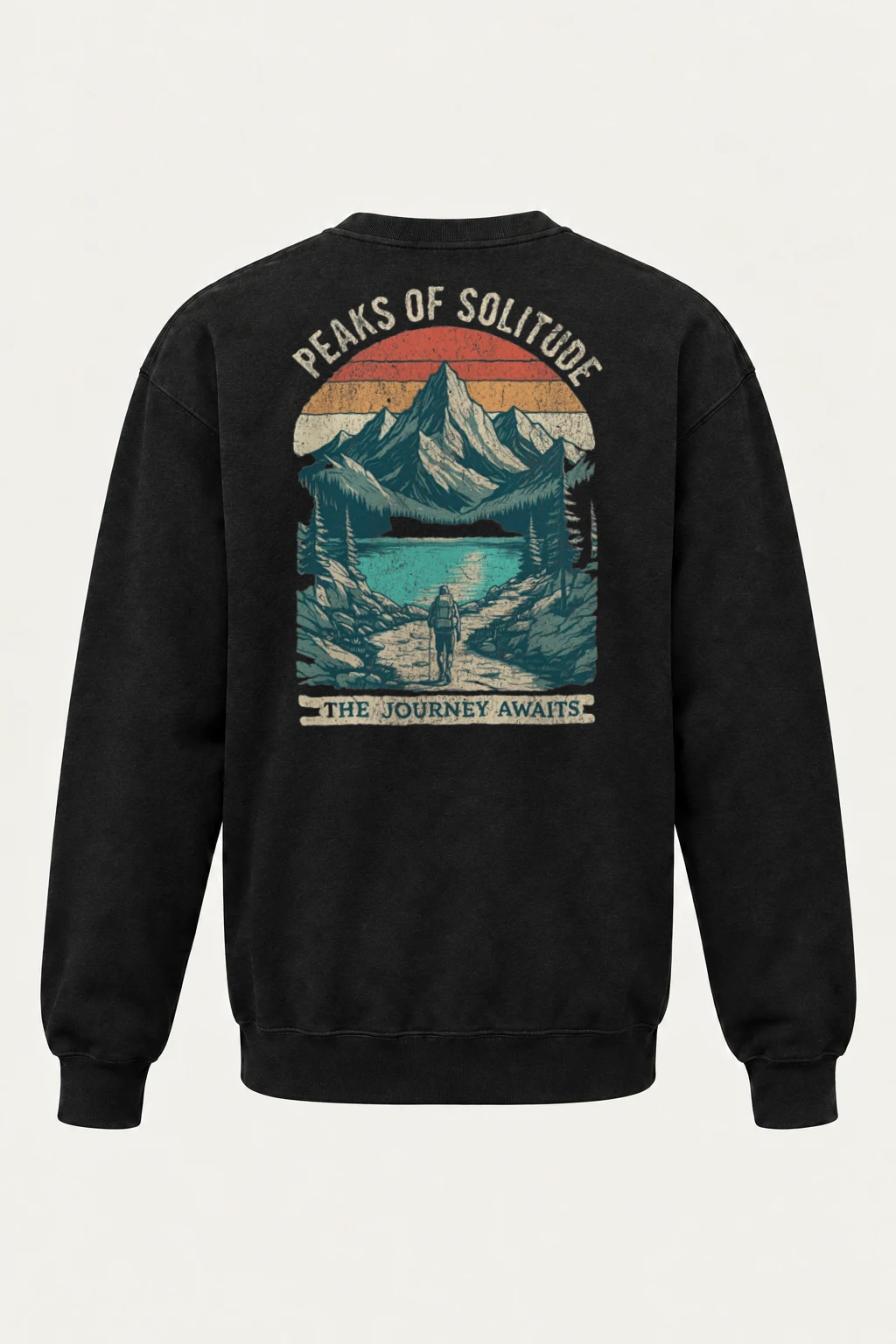 "Peaks Of Solitude" Heavy Blend Unisex Crewneck Sweatshirt | Gildan 18000
