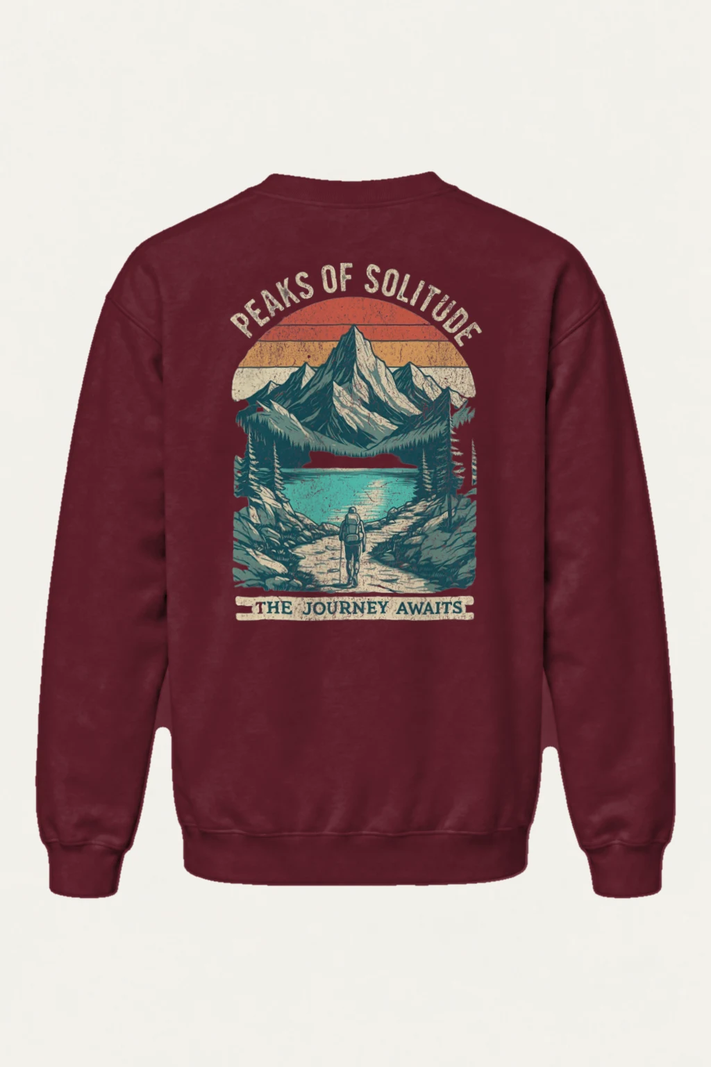"Peaks Of Solitude" Heavy Blend Unisex Crewneck Sweatshirt | Gildan 18000