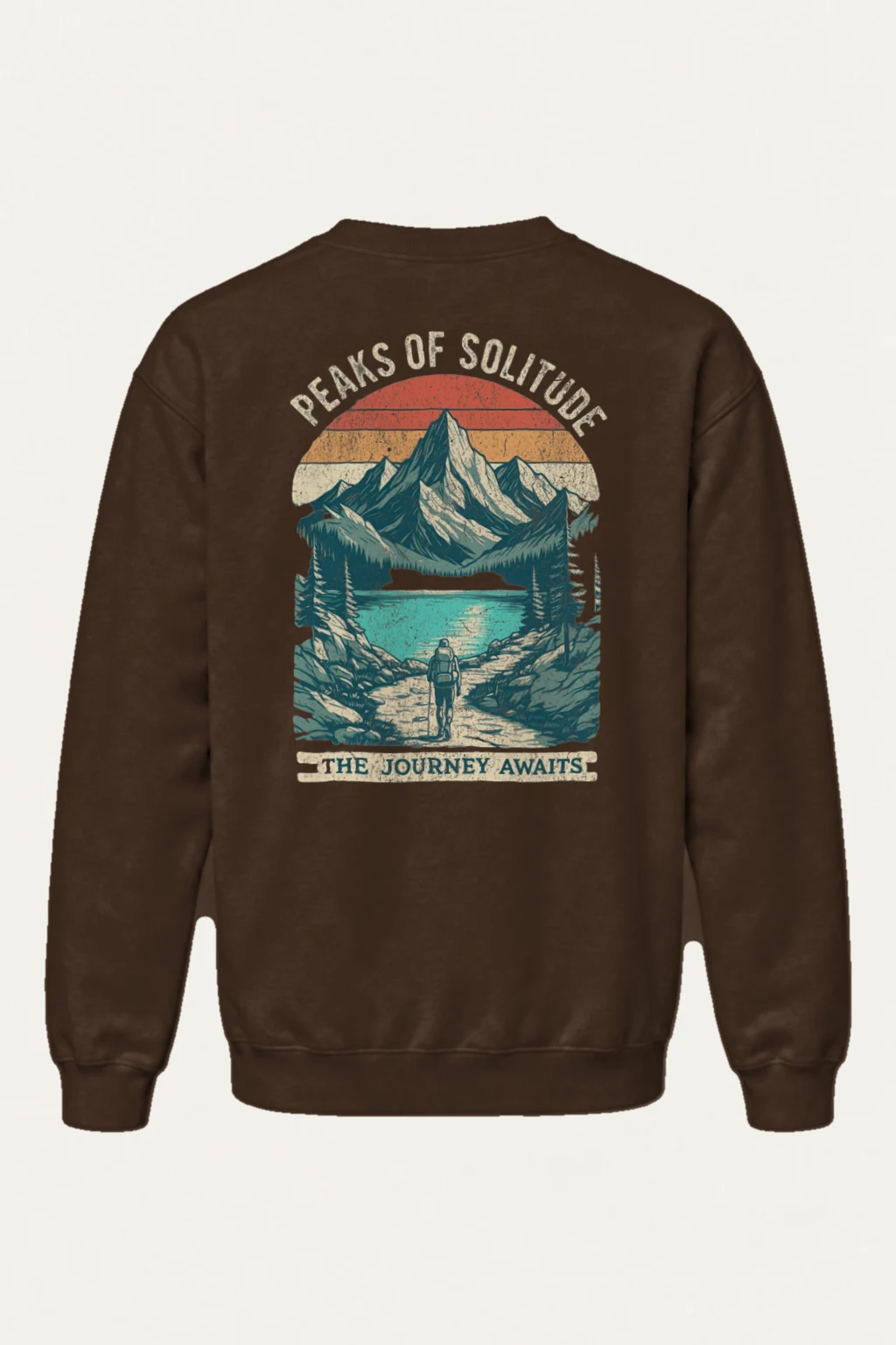 "Peaks Of Solitude" Heavy Blend Unisex Crewneck Sweatshirt | Gildan 18000