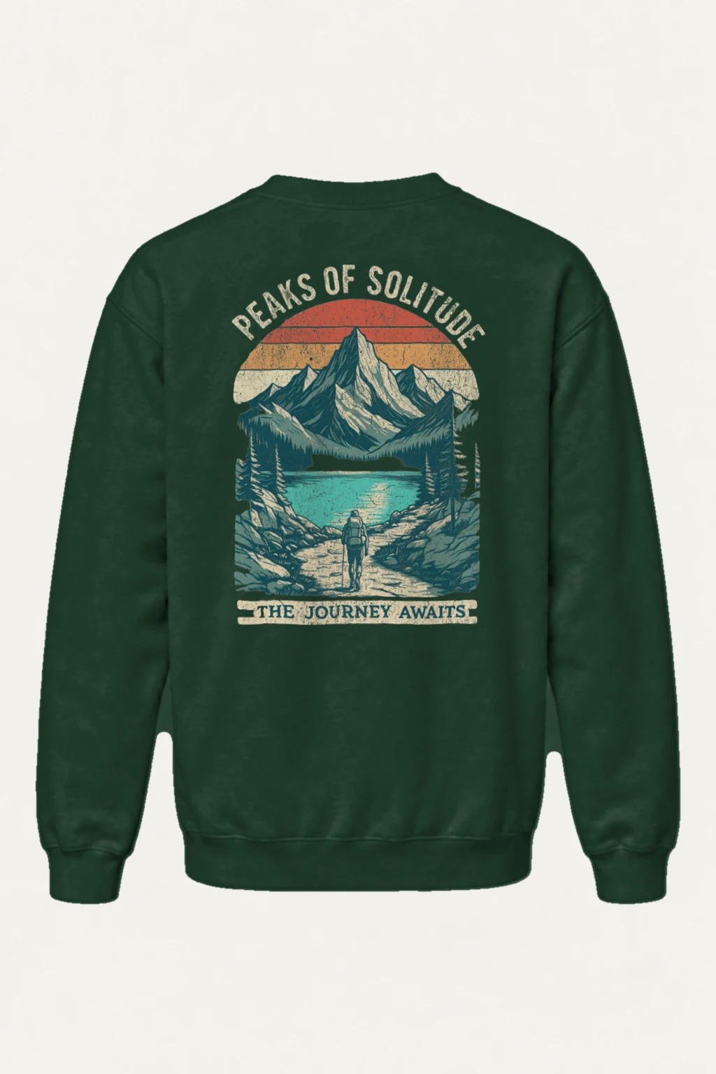 "Peaks Of Solitude" Heavy Blend Unisex Crewneck Sweatshirt | Gildan 18000