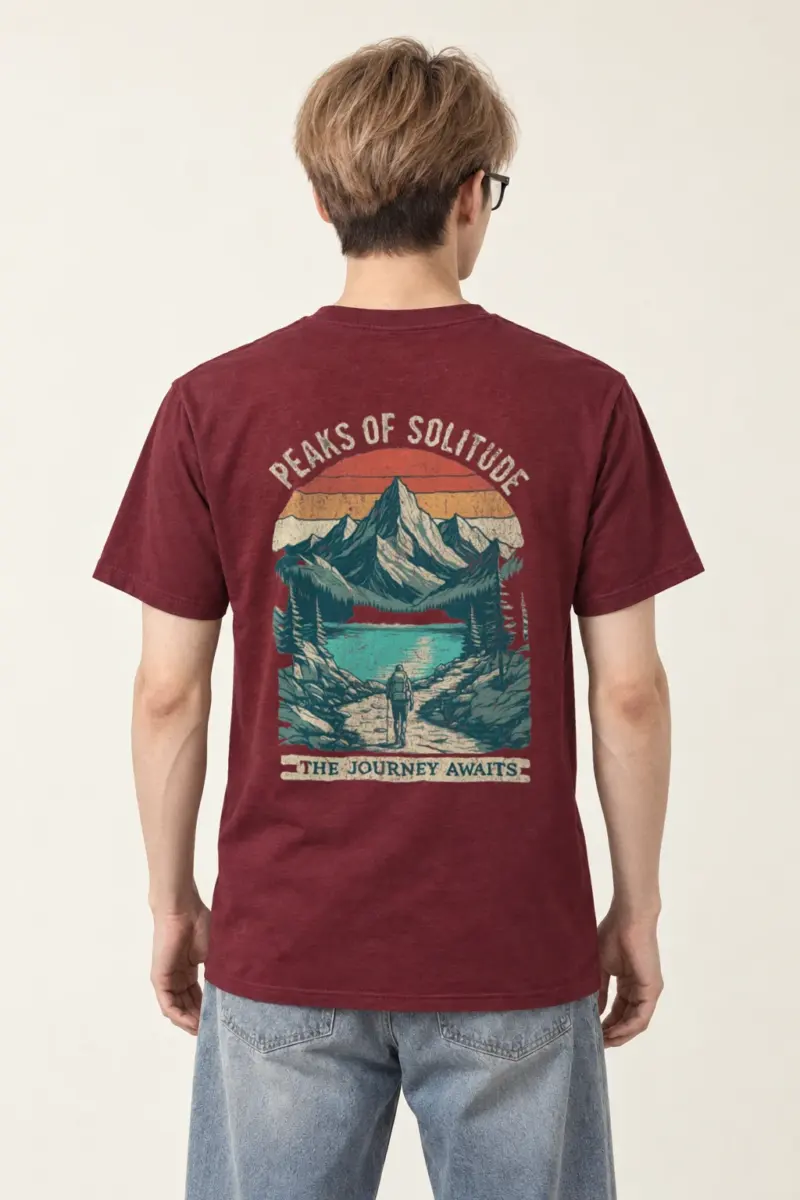 "Peaks Of Solitude" Heavyweight Unisex Crewneck T-shirt