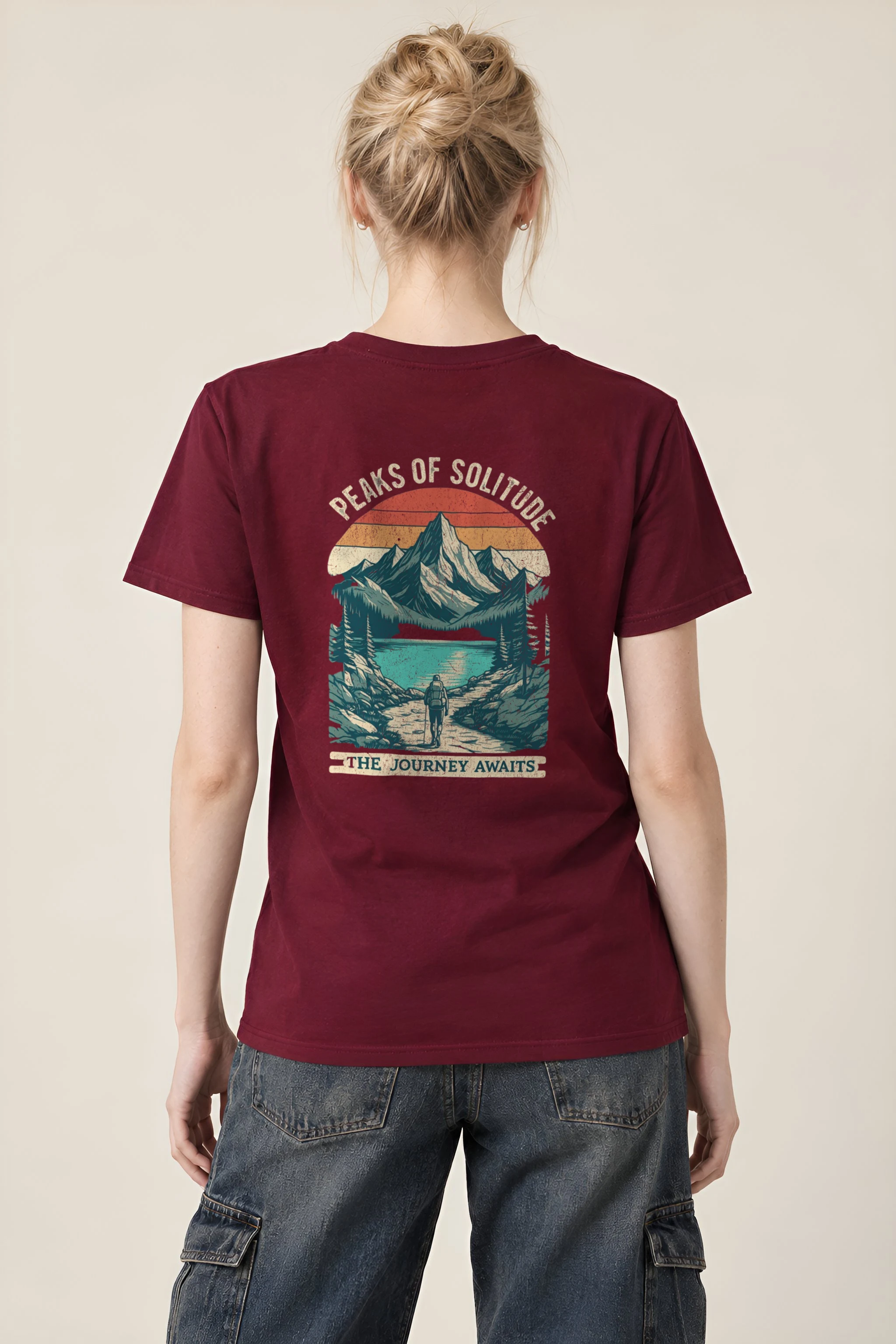 "Peaks Of Solitude" Heavyweight Unisex Crewneck T-shirt