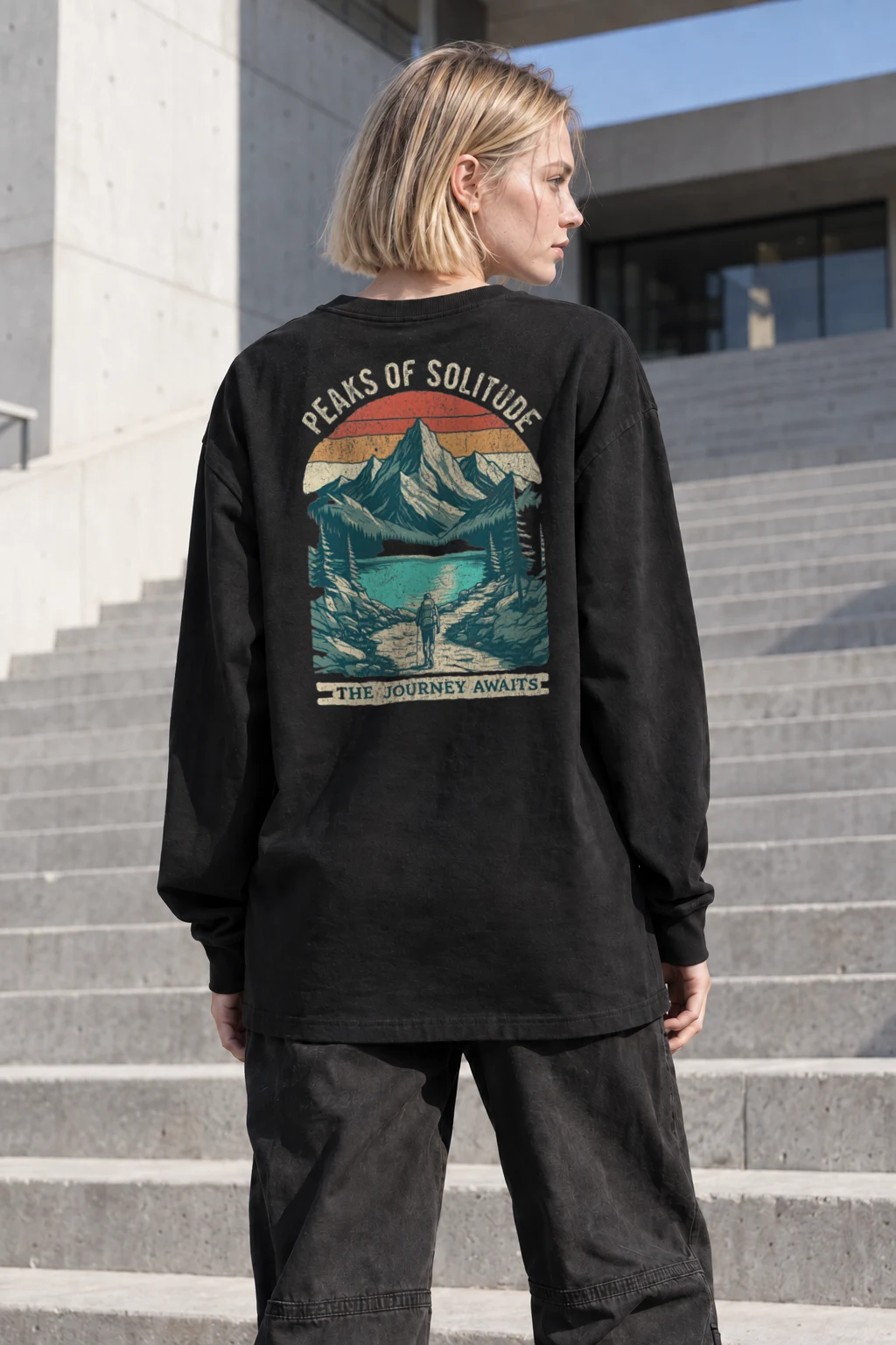 "Peaks Of Solitude" Unisex Longsleeve T-shirt | Gildan 2400