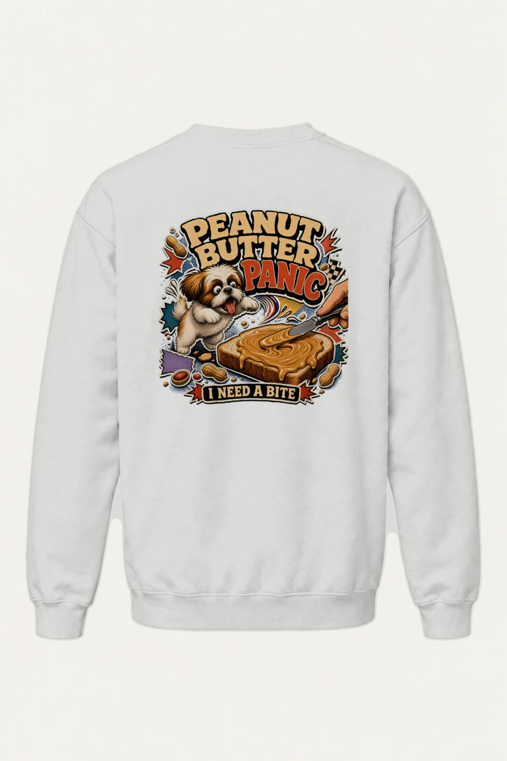 "Peanut Butter Panic" Heavy Blend Unisex Crewneck Sweatshirt | Gildan 18000