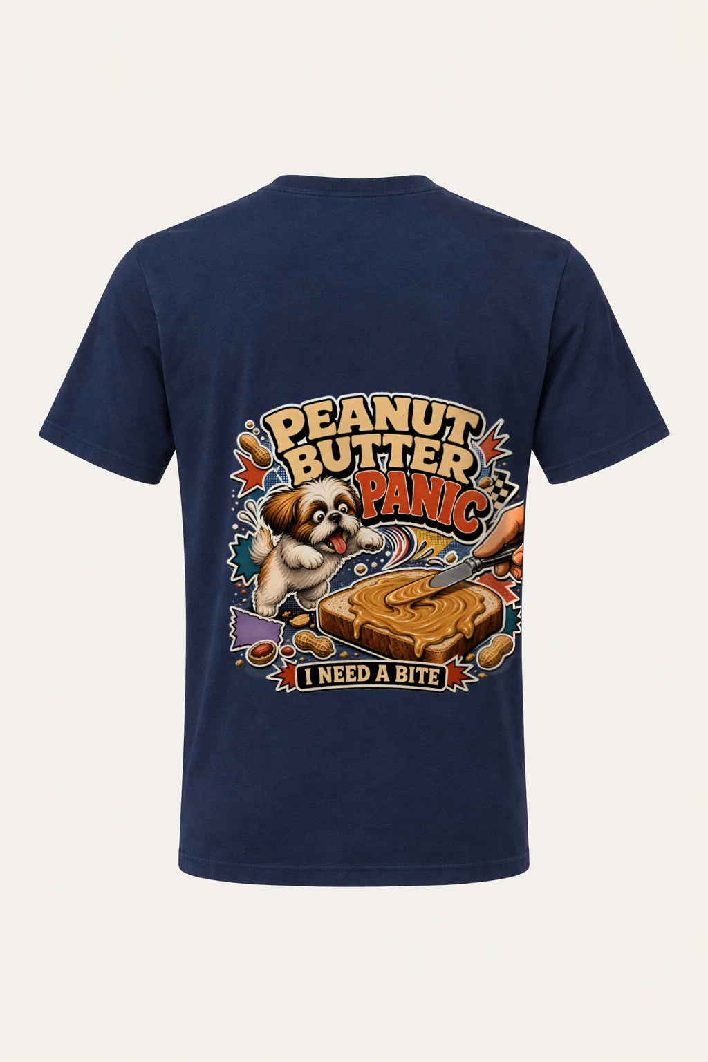 "Peanut Butter Panic" Heavyweight Unisex Crewneck T-shirt | Gildan 5000