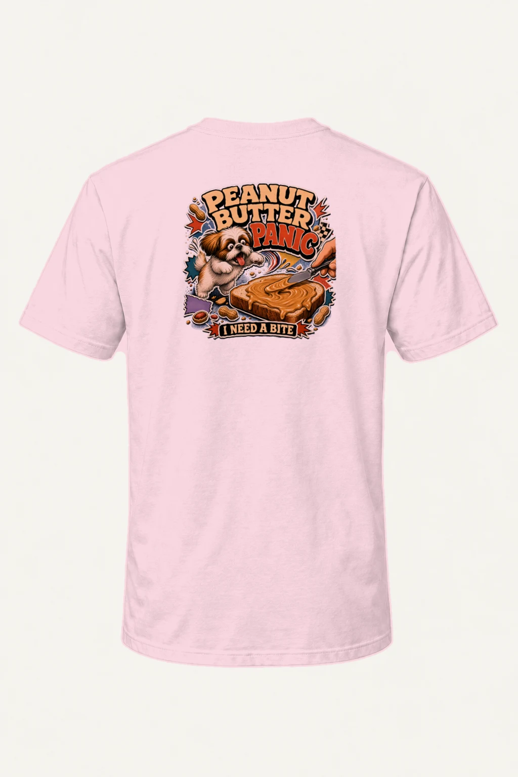 "Peanut Butter Panic" Heavyweight Unisex Crewneck T-shirt | Gildan 5000