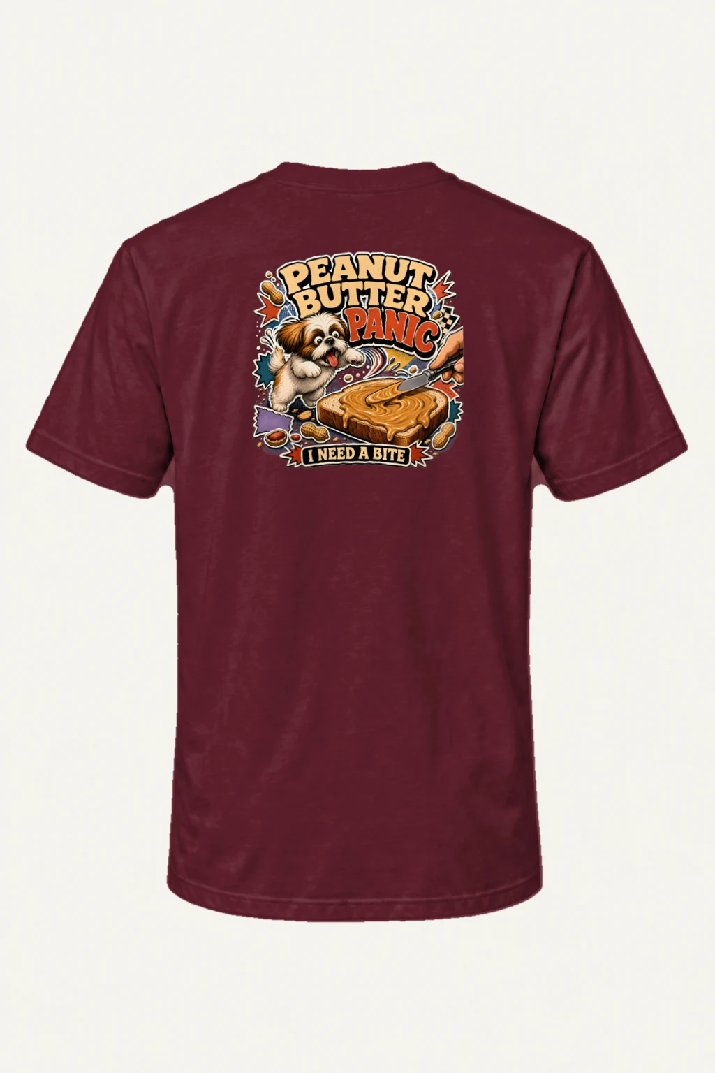"Peanut Butter Panic" Heavyweight Unisex Crewneck T-shirt | Gildan 5000