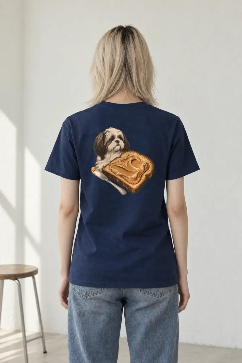 "Peanut Butter Shih Tzu" Heavyweight Unisex Crewneck T-shirt
