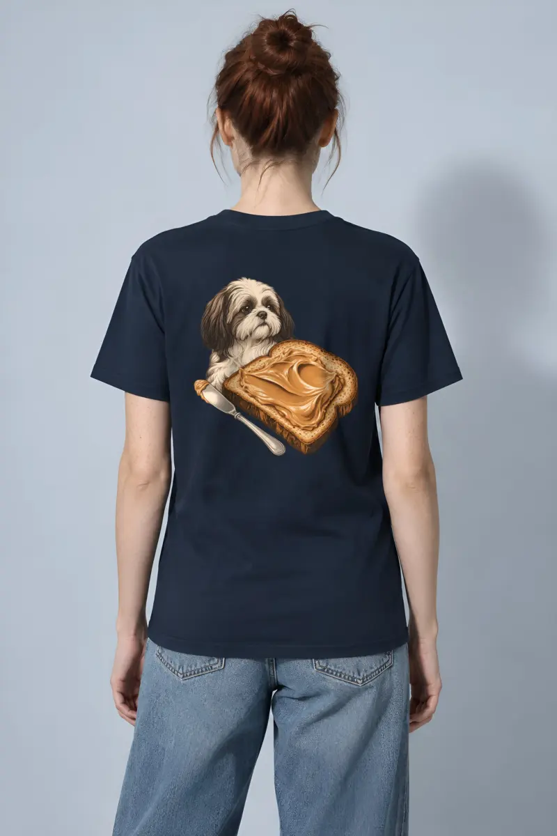 "Peanut Butter Shih Tzu" Heavyweight Unisex Crewneck T-shirt