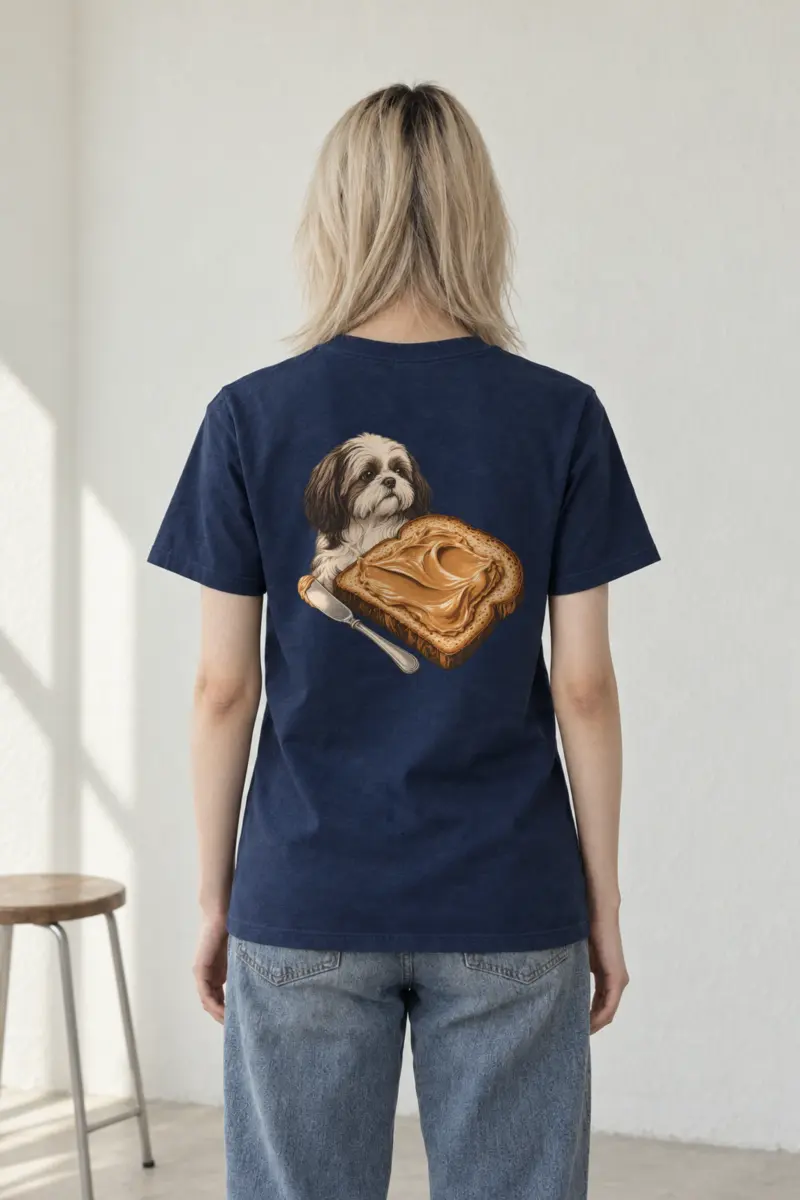 "Peanut Butter Shih Tzu" Heavyweight Unisex Crewneck T-shirt