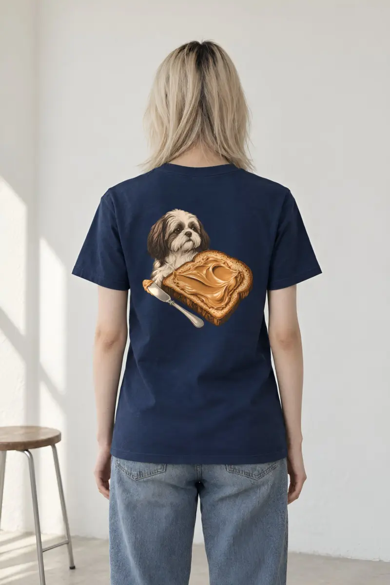 "Peanut Butter Shih Tzu" Heavyweight Unisex Crewneck T-shirt