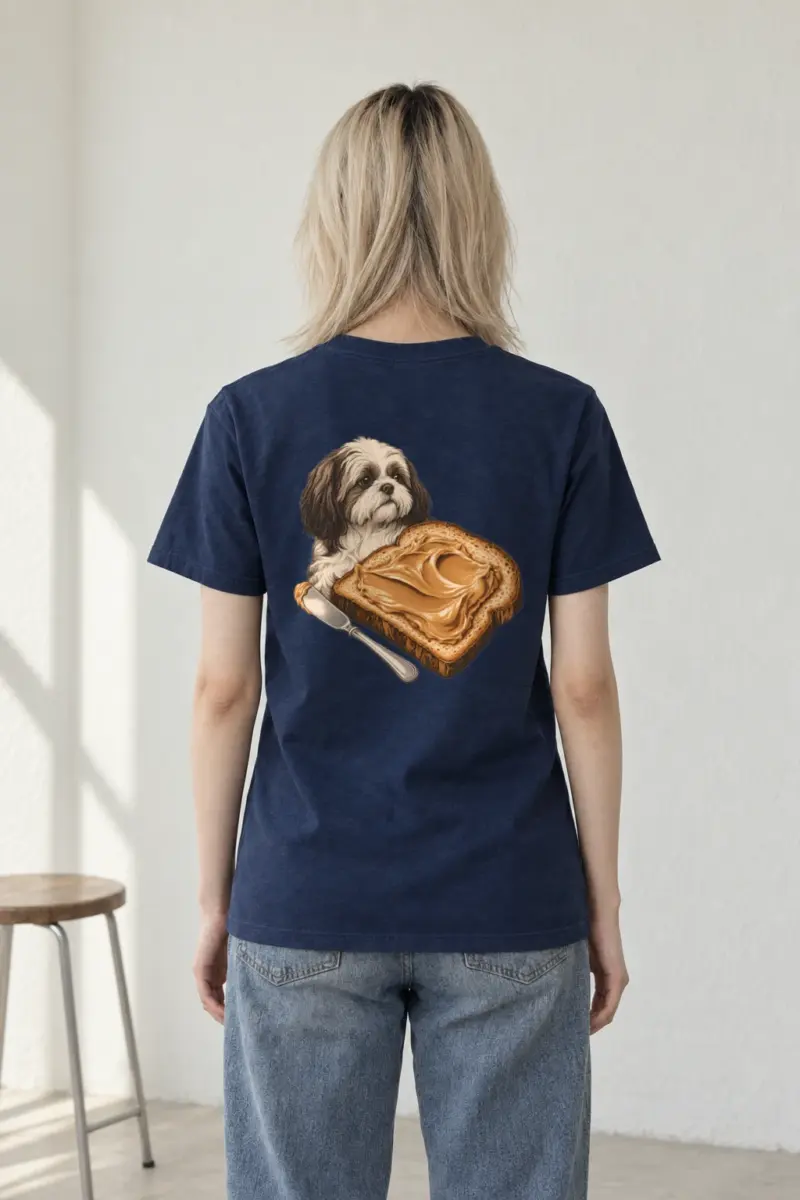 "Peanut Butter Shih Tzu" Heavyweight Unisex Crewneck T-shirt