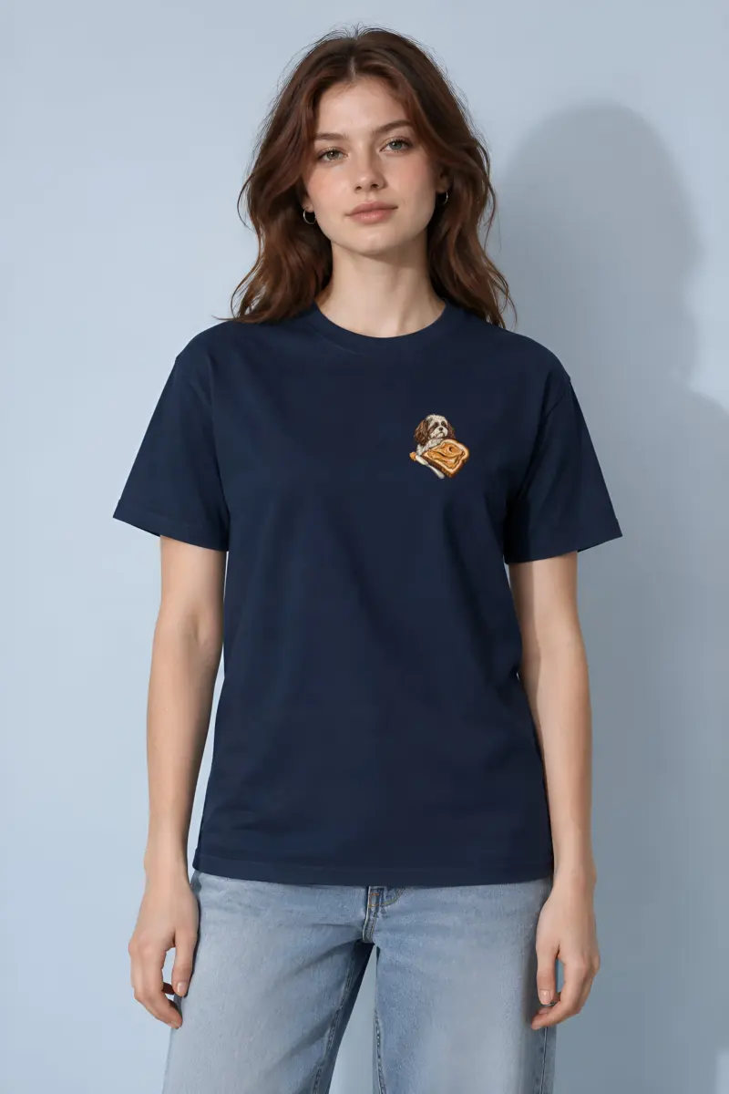 "Peanut Butter Shih Tzu" Heavyweight Unisex Crewneck T-shirt