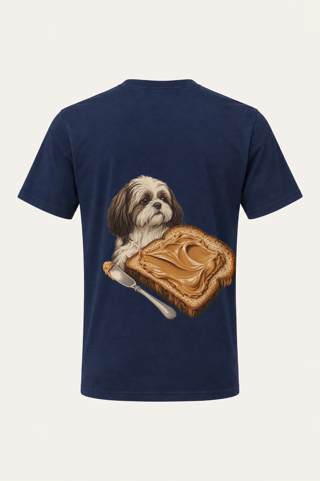 "Peanut Butter Shih Tzu" Heavyweight Unisex Crewneck T-shirt | Gildan 5000