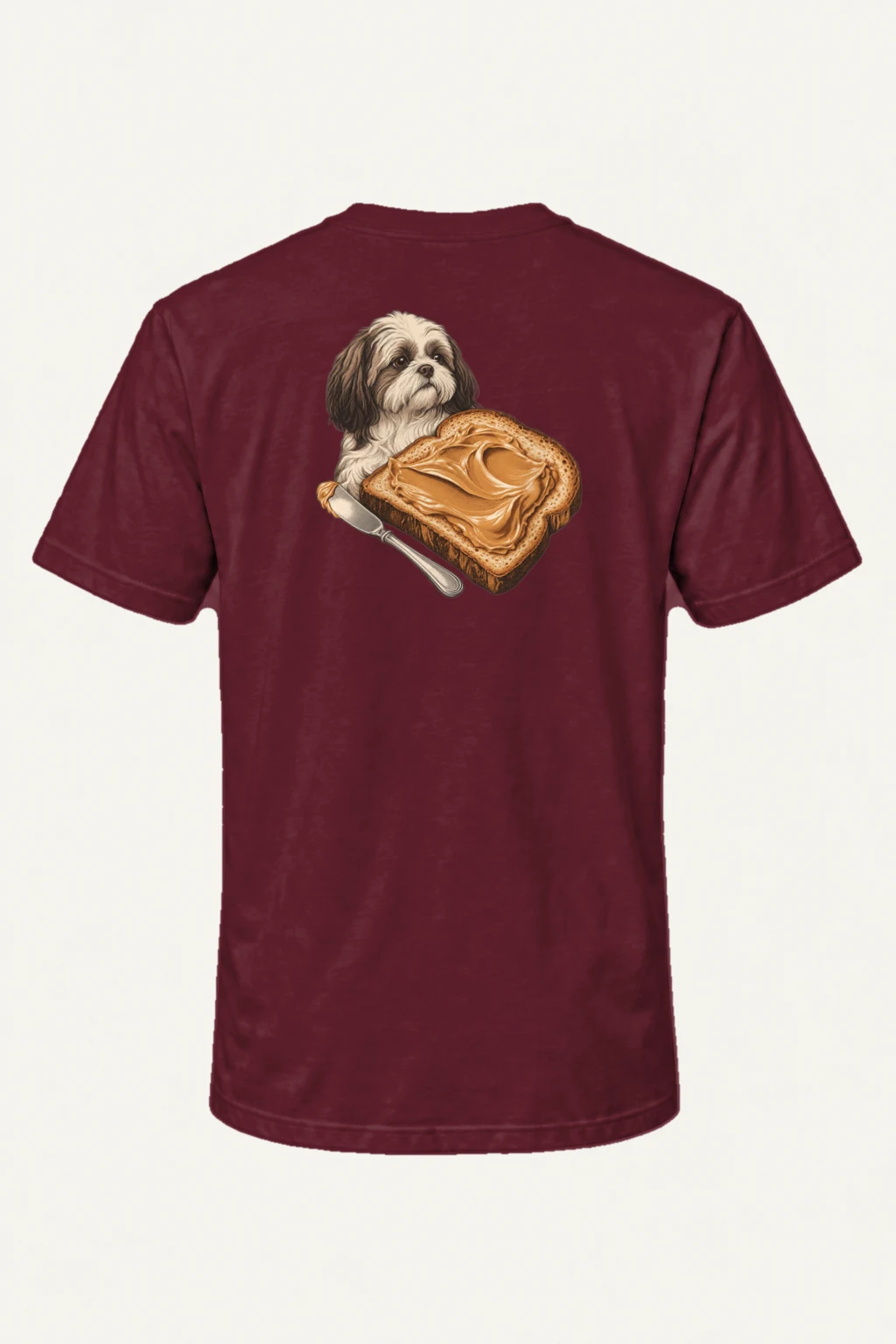 "Peanut Butter Shih Tzu" Heavyweight Unisex Crewneck T-shirt | Gildan 5000