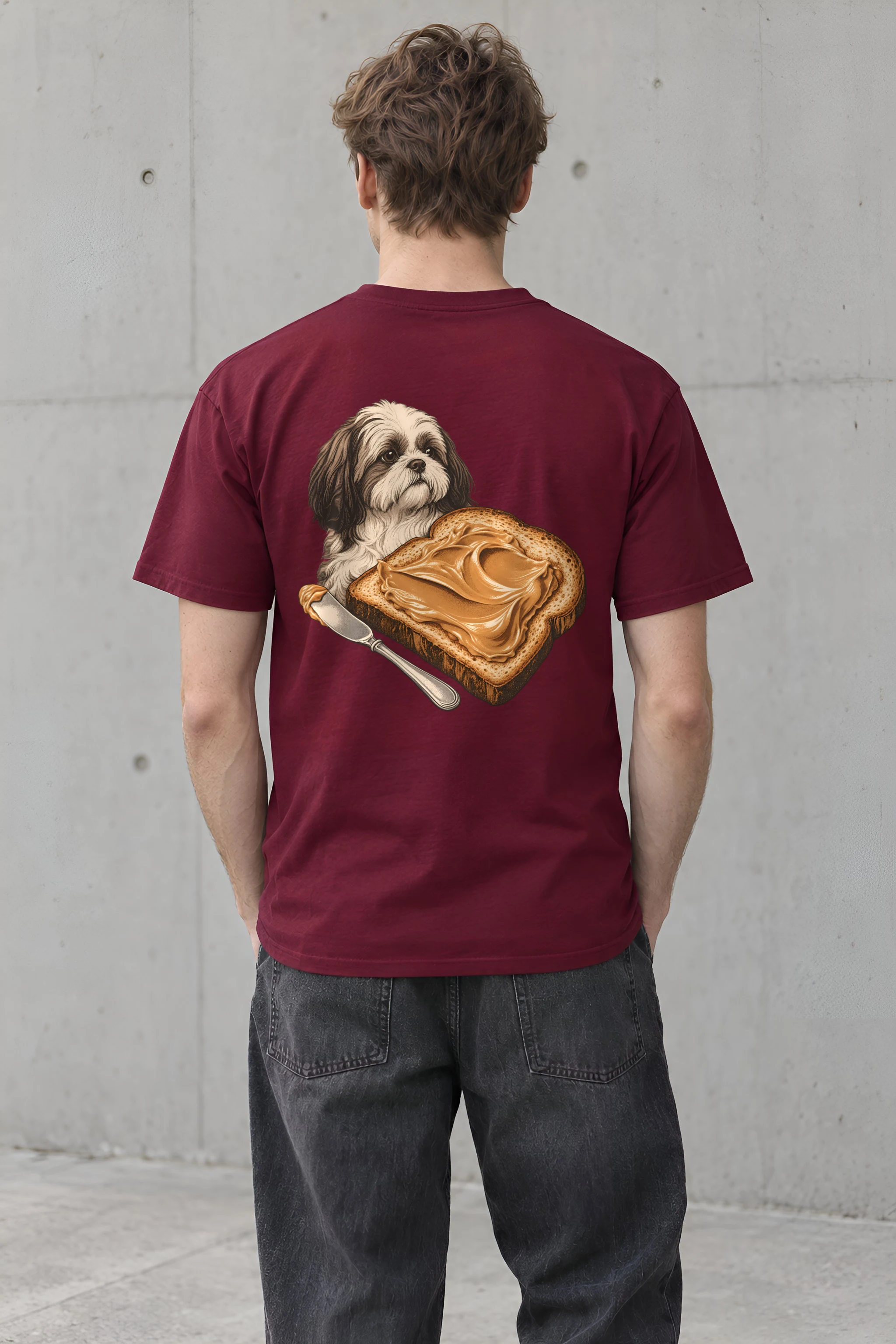"Peanut Butter Shih Tzu" Heavyweight Unisex Crewneck T-shirt