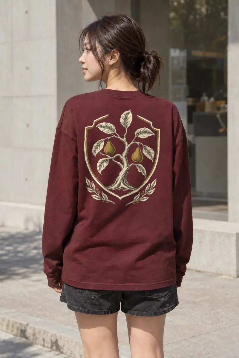 "Pear Laurel Crest" Unisex Longsleeve T-shirt | Gildan 2400