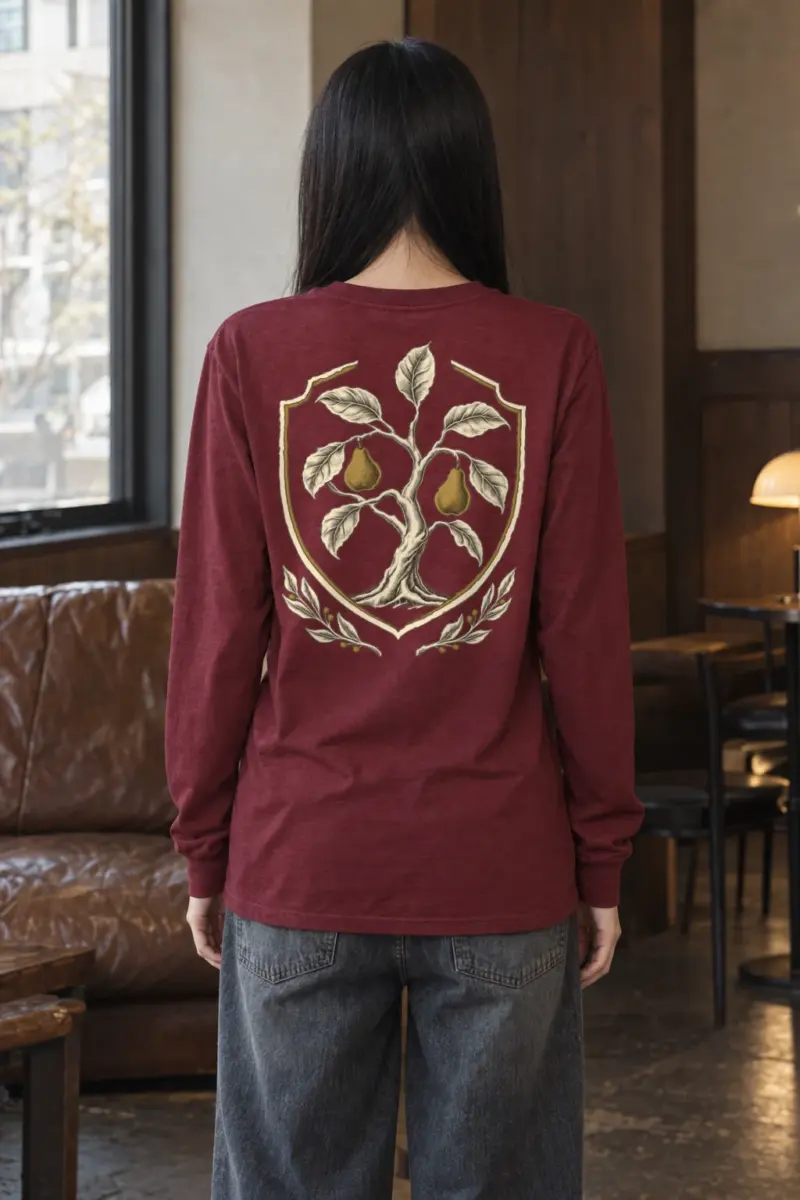 "Pear Laurel Crest" Unisex Longsleeve T-shirt | Gildan 2400