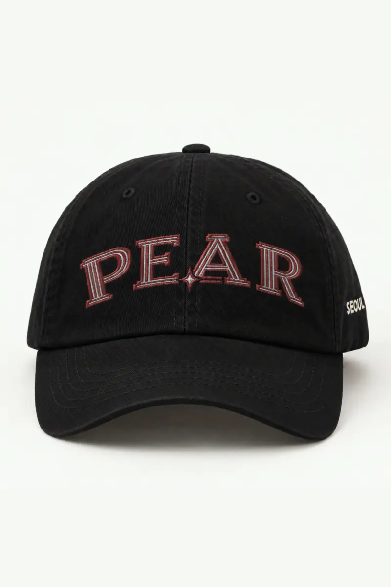 "Pear Starburst" Classic Dad Hat · Embroidered — black/cap-front