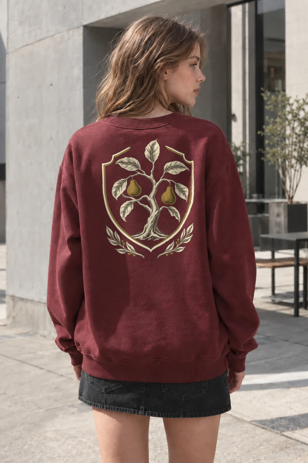 "Pear Tree Crest" Heavy Blend Unisex Crewneck Sweatshirt | Gildan 18000