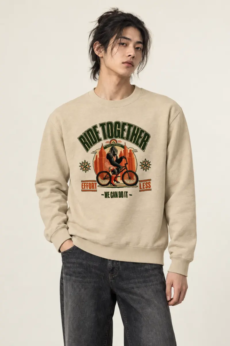 "Pedal And Progress" Heavy Blend Unisex Crewneck Sweatshirt