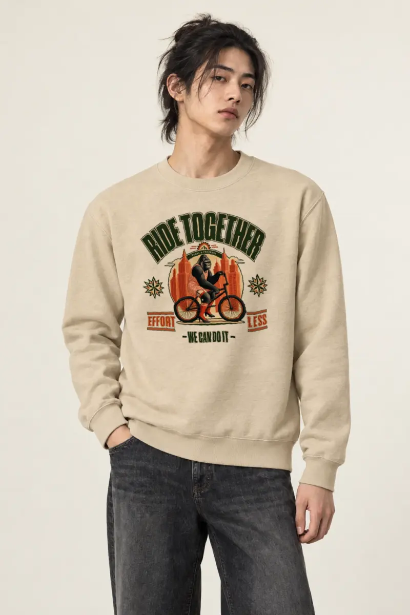 "Pedal And Progress" Heavy Blend Unisex Crewneck Sweatshirt