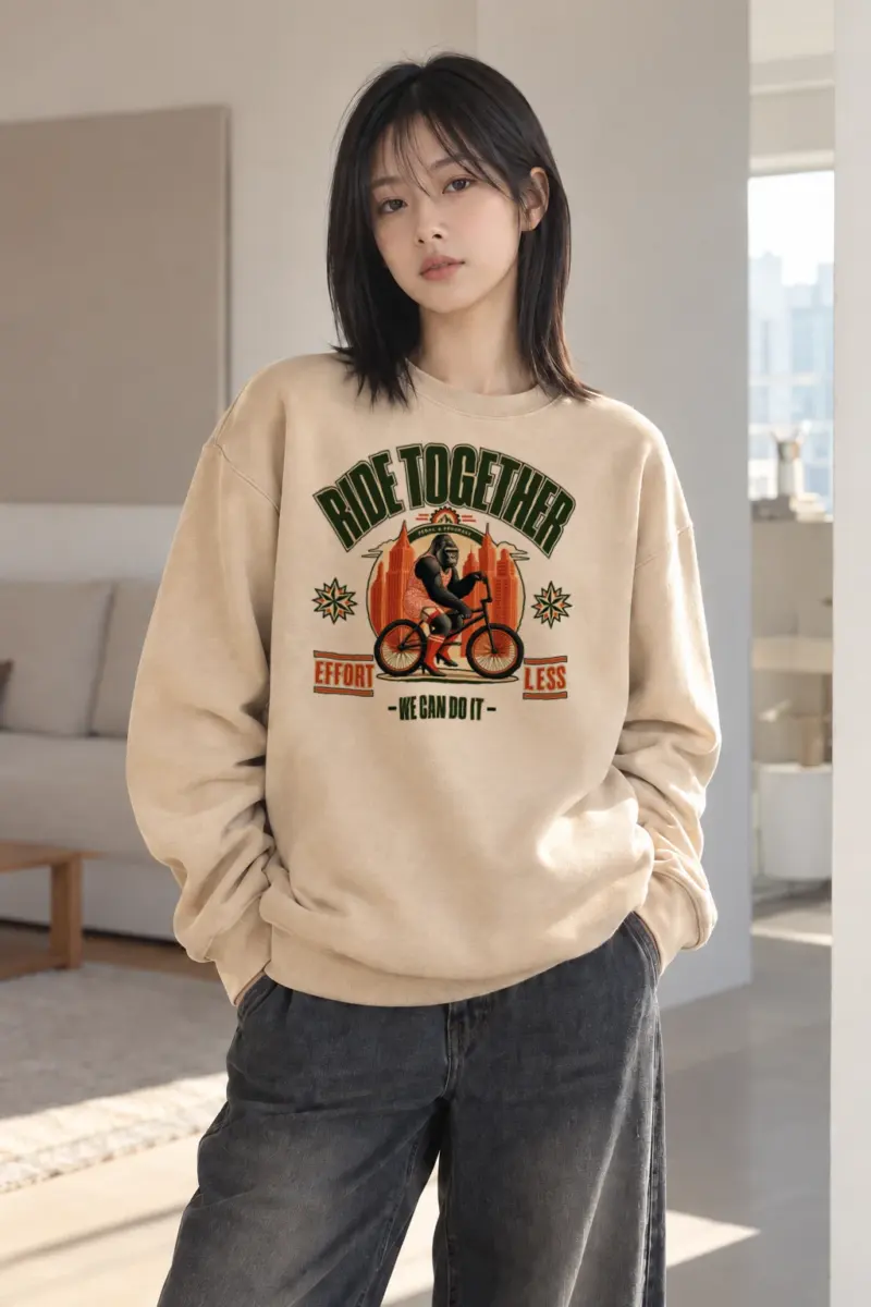 "Pedal And Progress" Heavy Blend Unisex Crewneck Sweatshirt | Gildan 18000