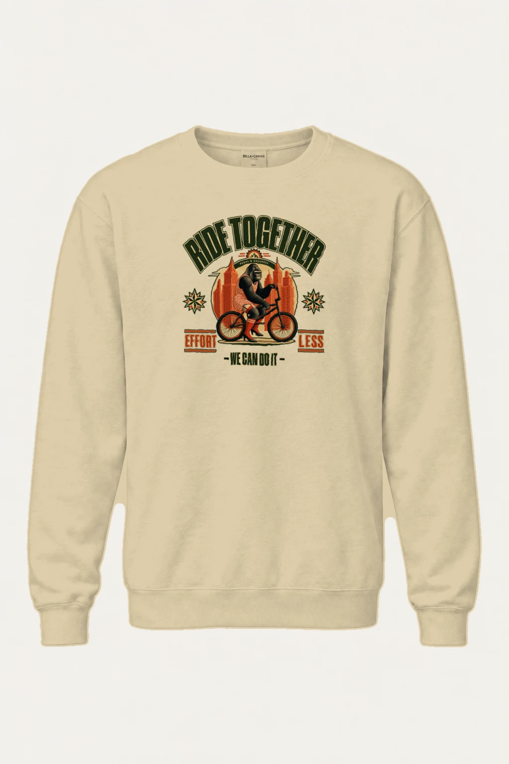 "Pedal And Progress" Heavy Blend Unisex Crewneck Sweatshirt | Gildan 18000
