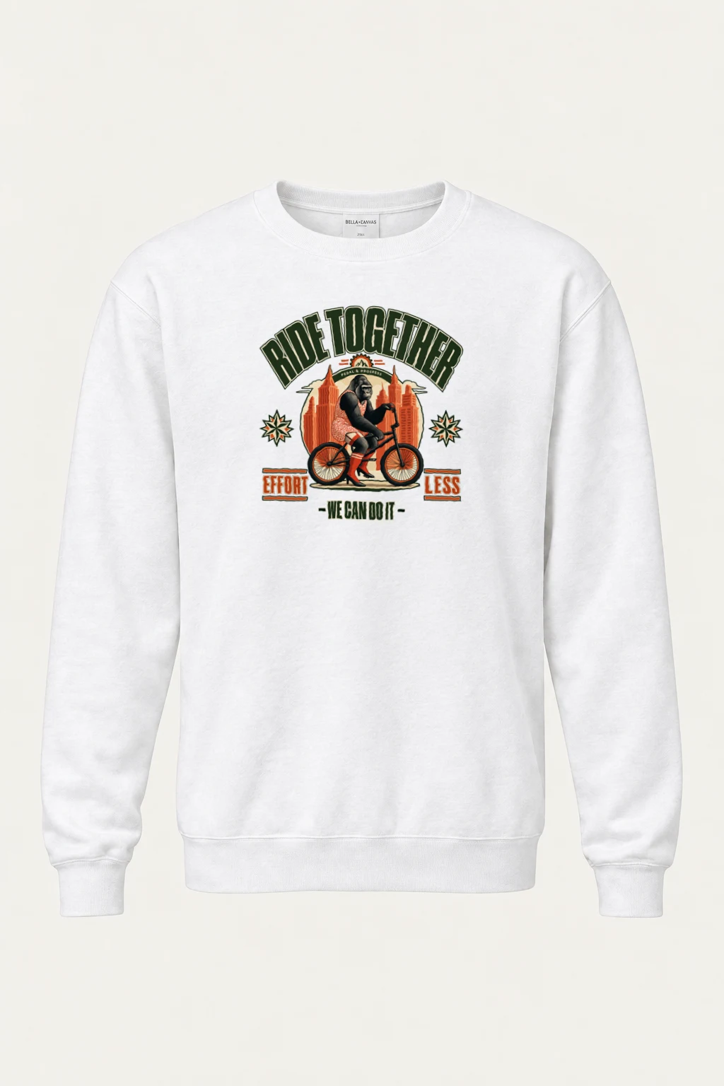 "Pedal And Progress" Heavy Blend Unisex Crewneck Sweatshirt | Gildan 18000