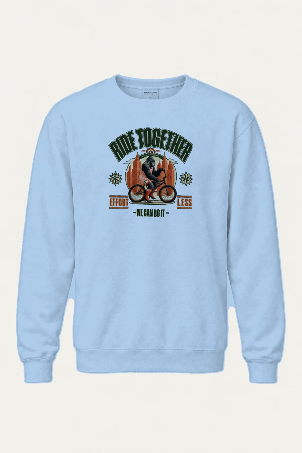 "Pedal And Progress" Heavy Blend Unisex Crewneck Sweatshirt | Gildan 18000