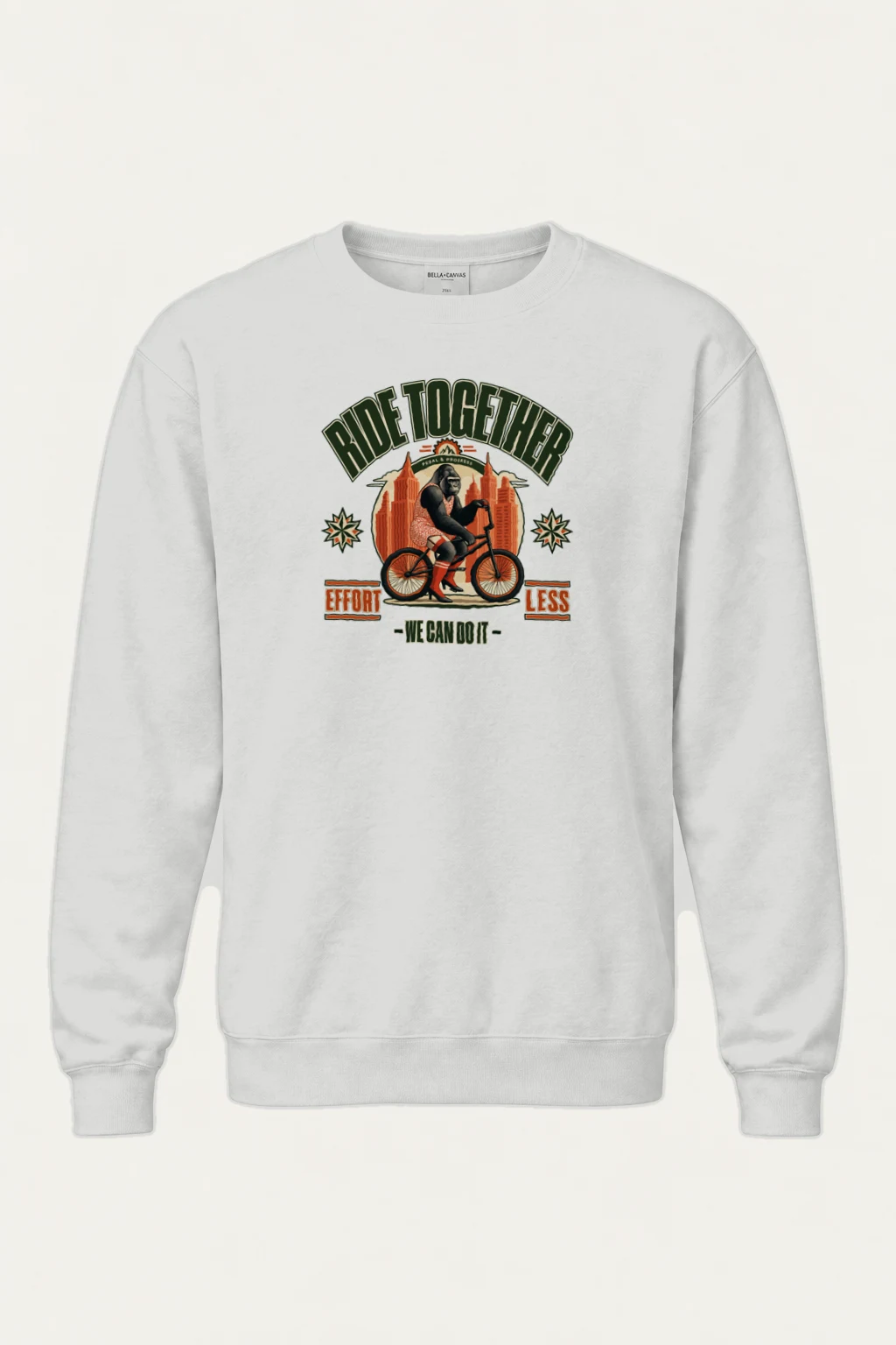 "Pedal And Progress" Heavy Blend Unisex Crewneck Sweatshirt | Gildan 18000
