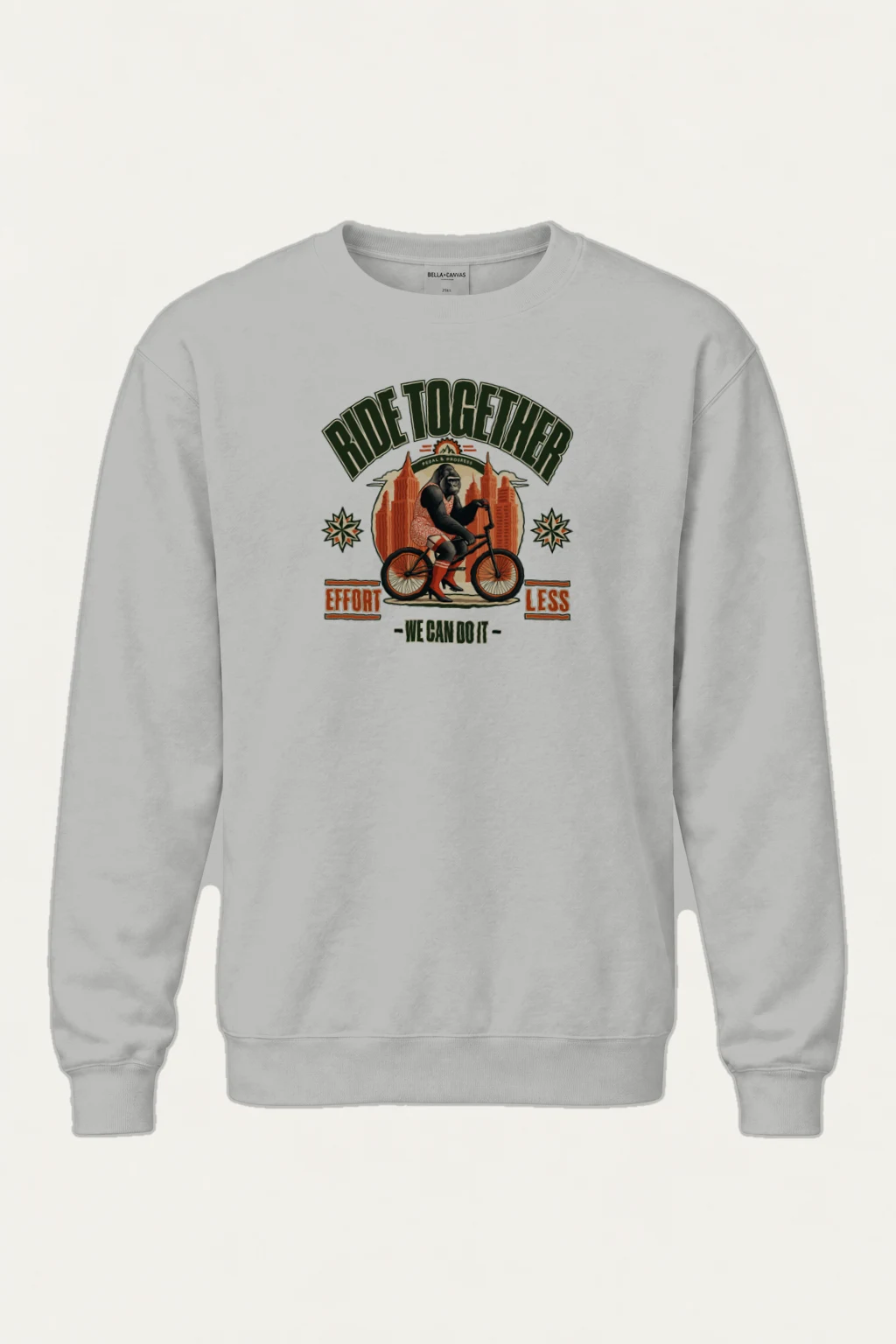"Pedal And Progress" Heavy Blend Unisex Crewneck Sweatshirt | Gildan 18000