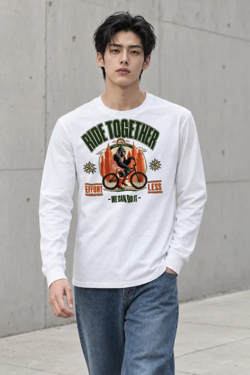 "Pedal And Progress" Unisex Longsleeve T-shirt