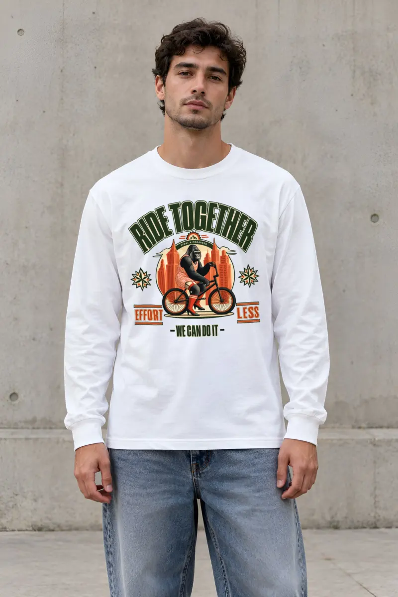 "Pedal And Progress" Unisex Longsleeve T-shirt