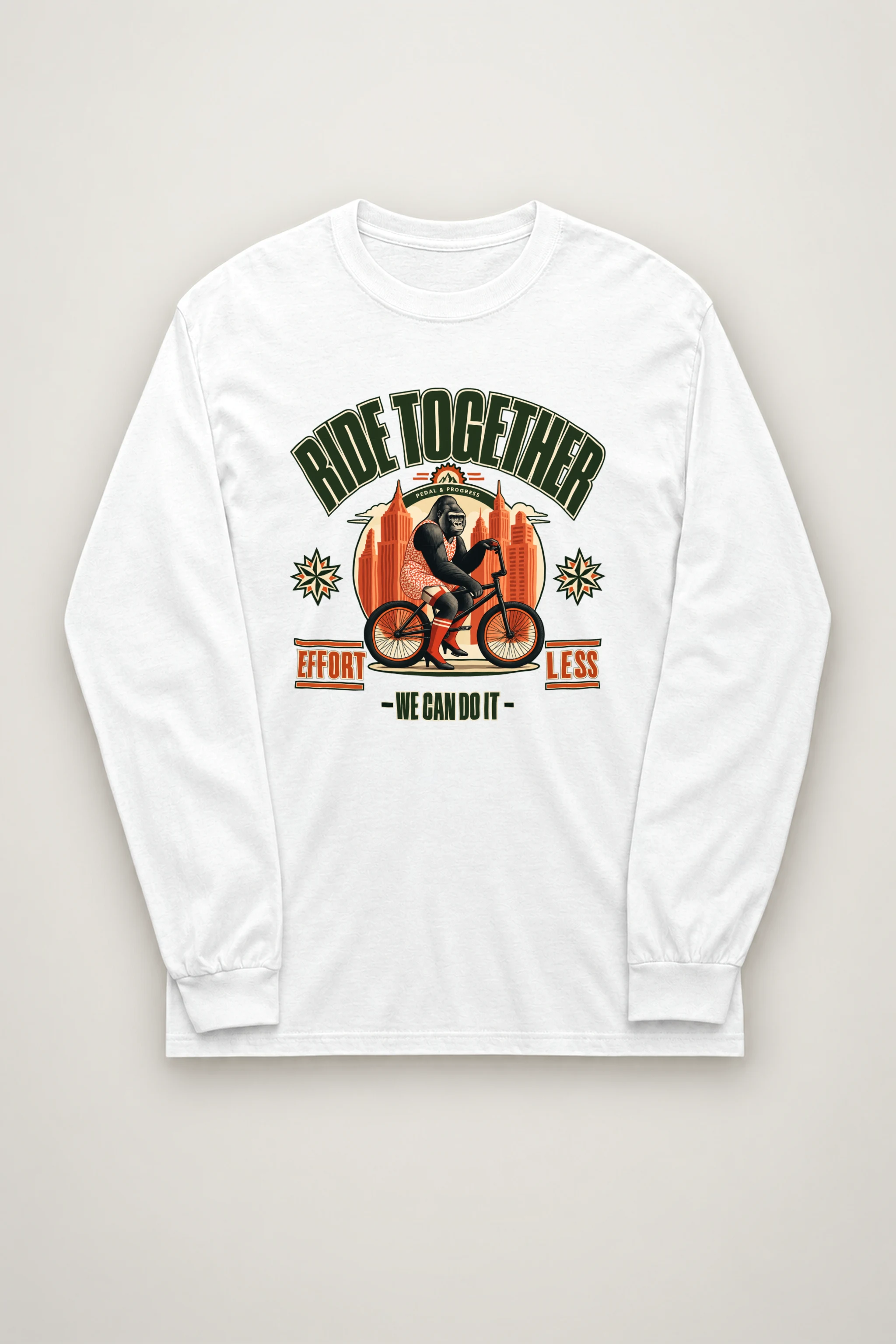 "Pedal And Progress" Unisex Longsleeve T-shirt