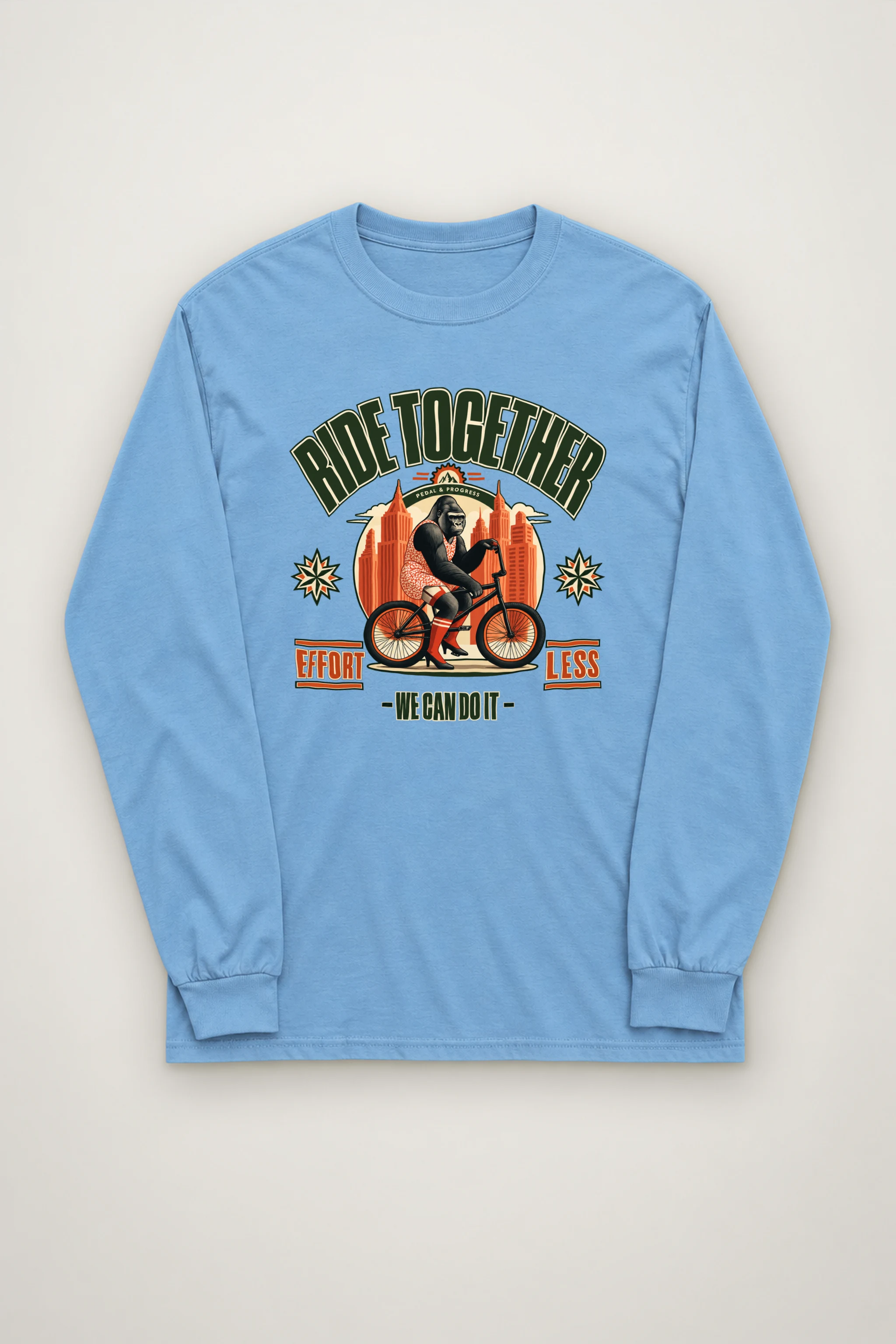 "Pedal And Progress" Unisex Longsleeve T-shirt