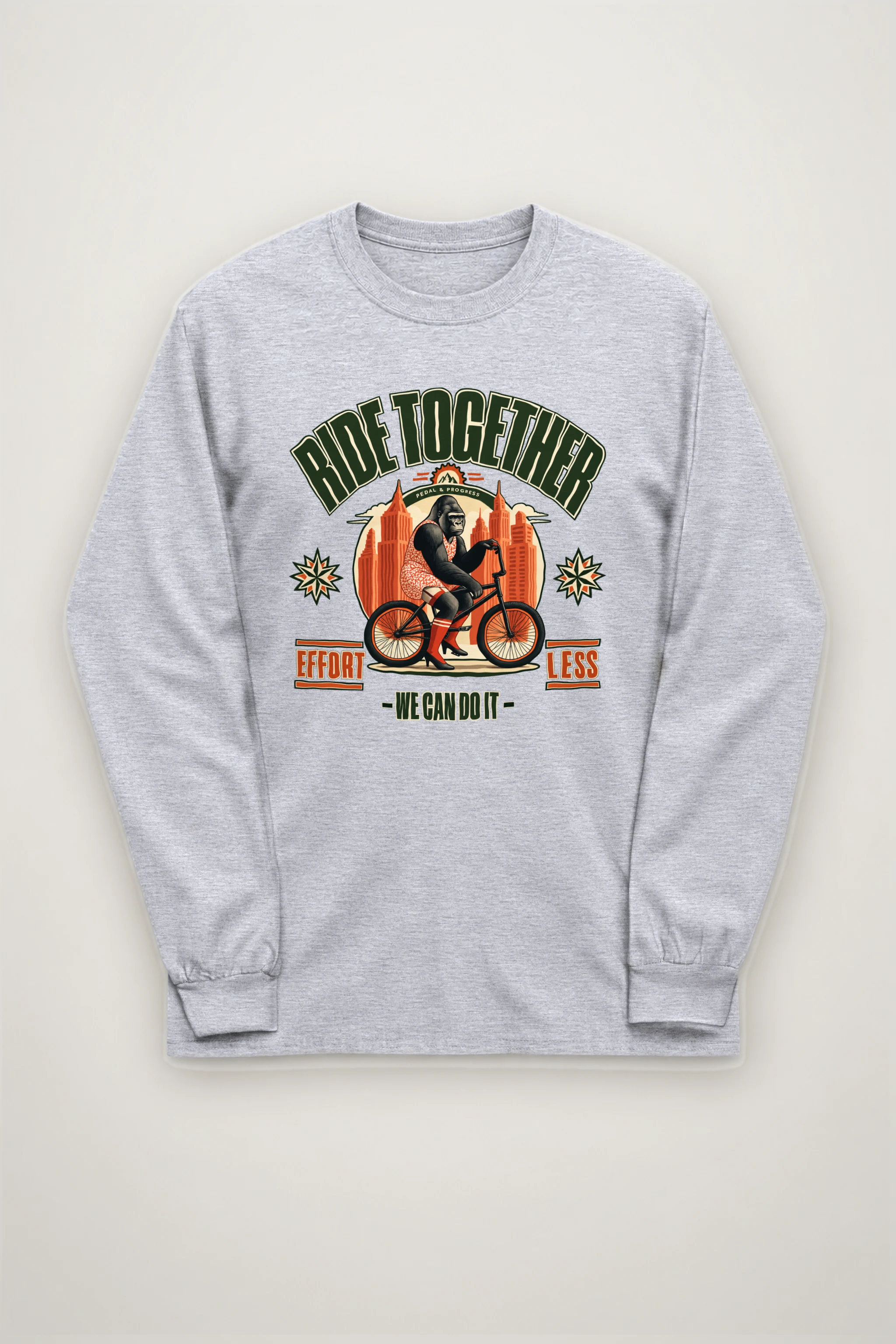 "Pedal And Progress" Unisex Longsleeve T-shirt